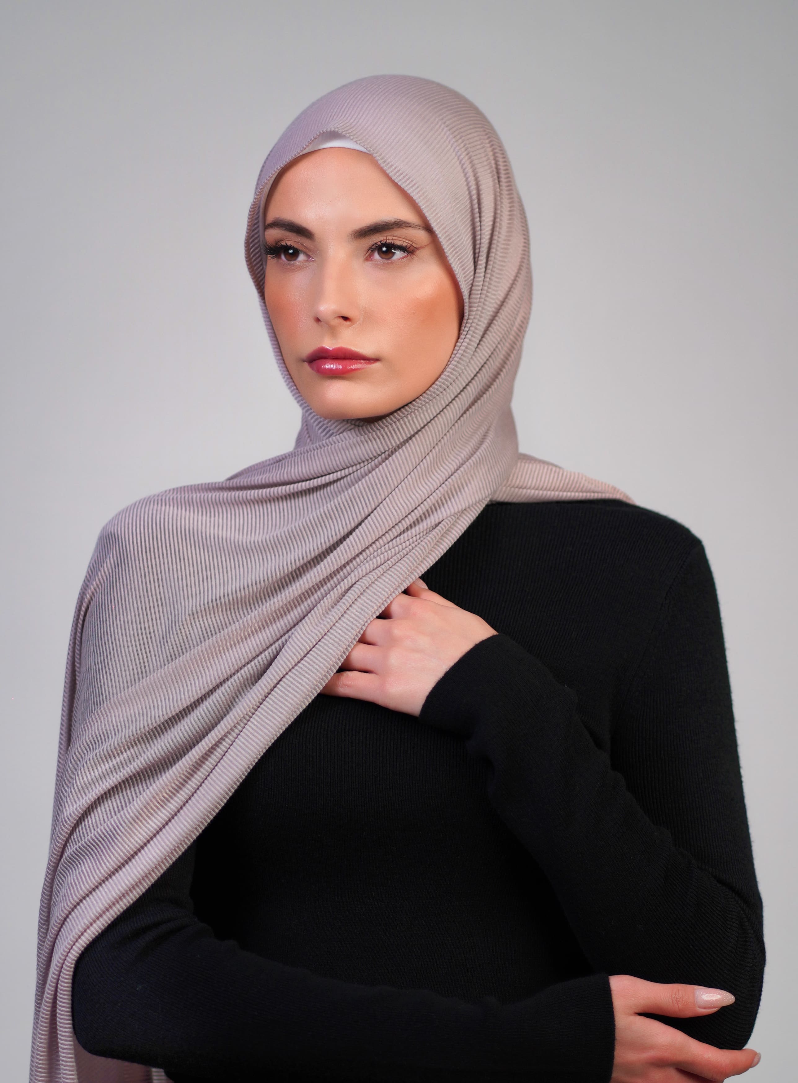 Striped Stretch Cotton  Voile
