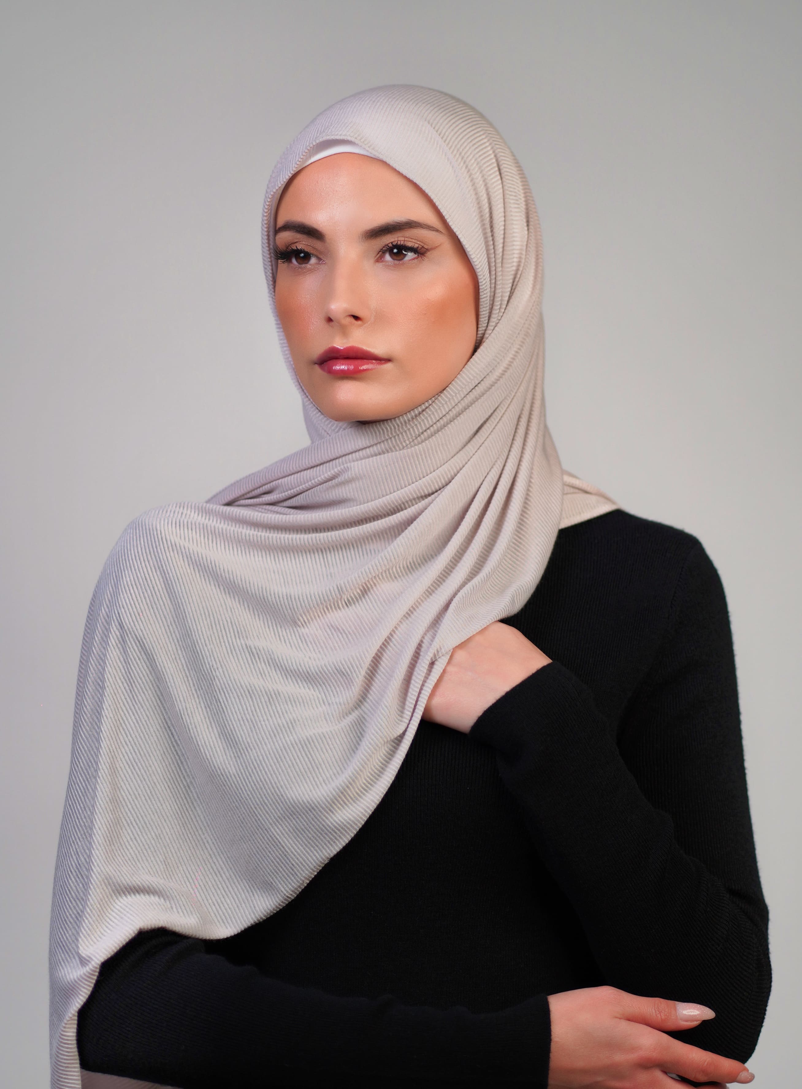 Striped Stretch Cotton  Voile
