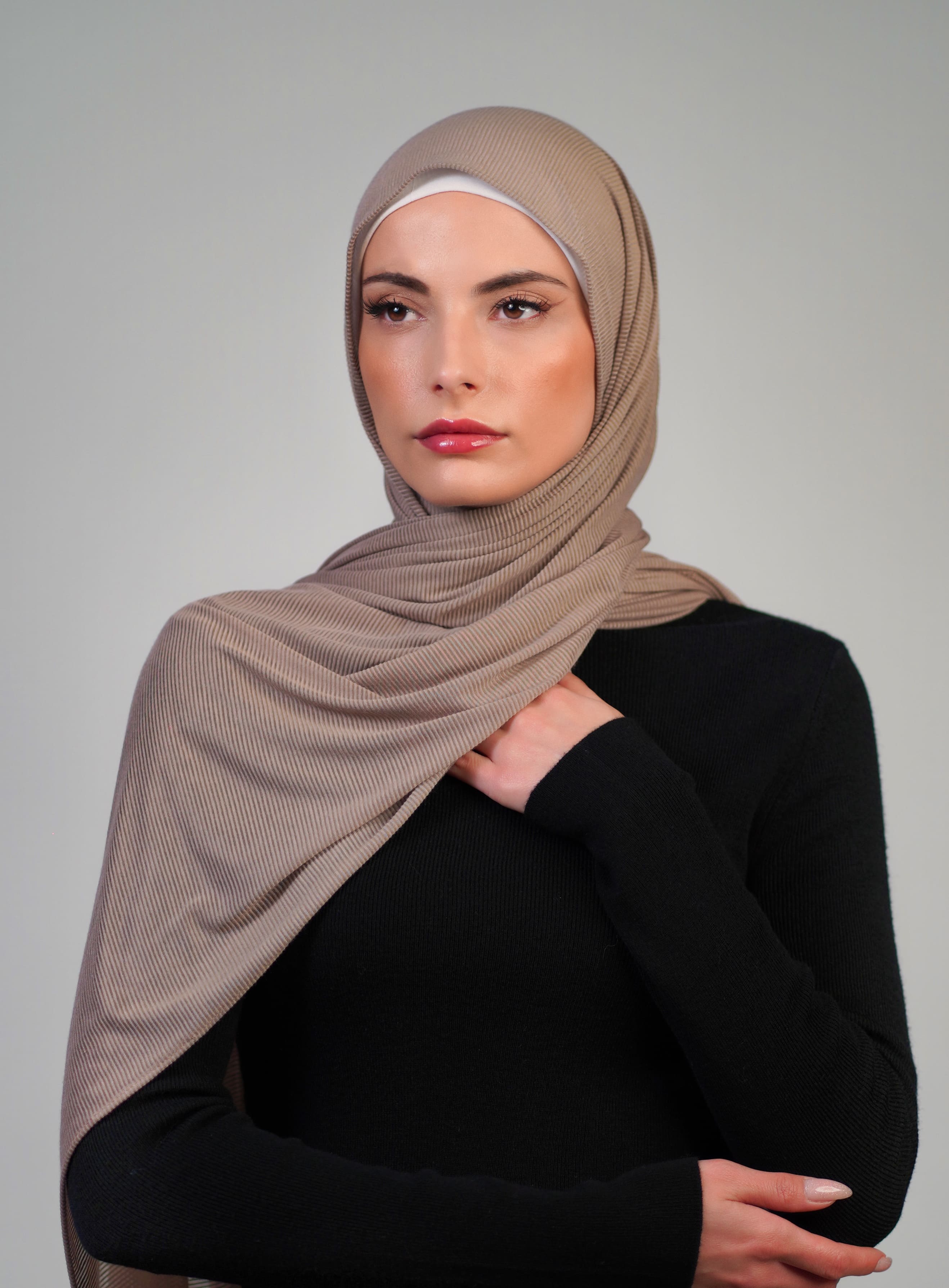 Striped Stretch Cotton  Voile