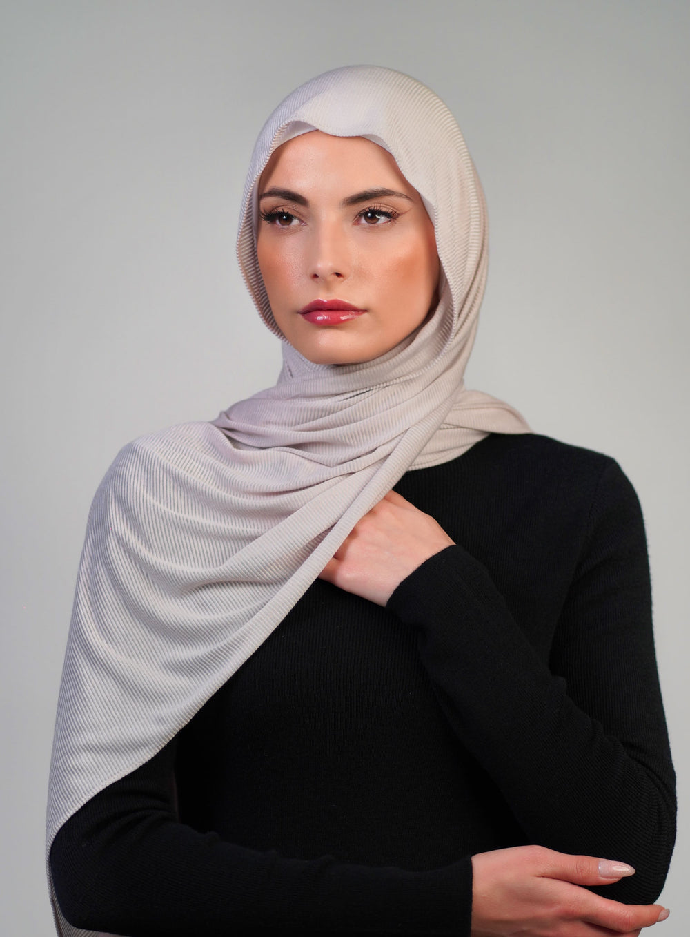 Striped Stretch Cotton  Voile