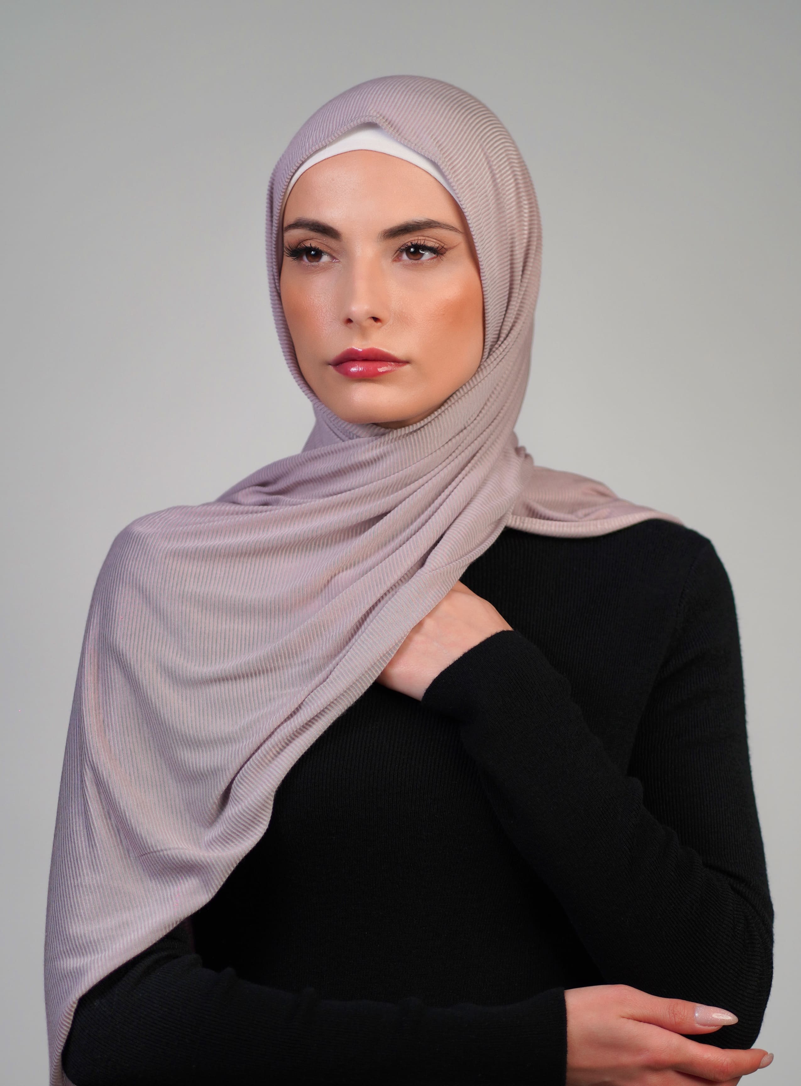 Striped Stretch Cotton  Voile