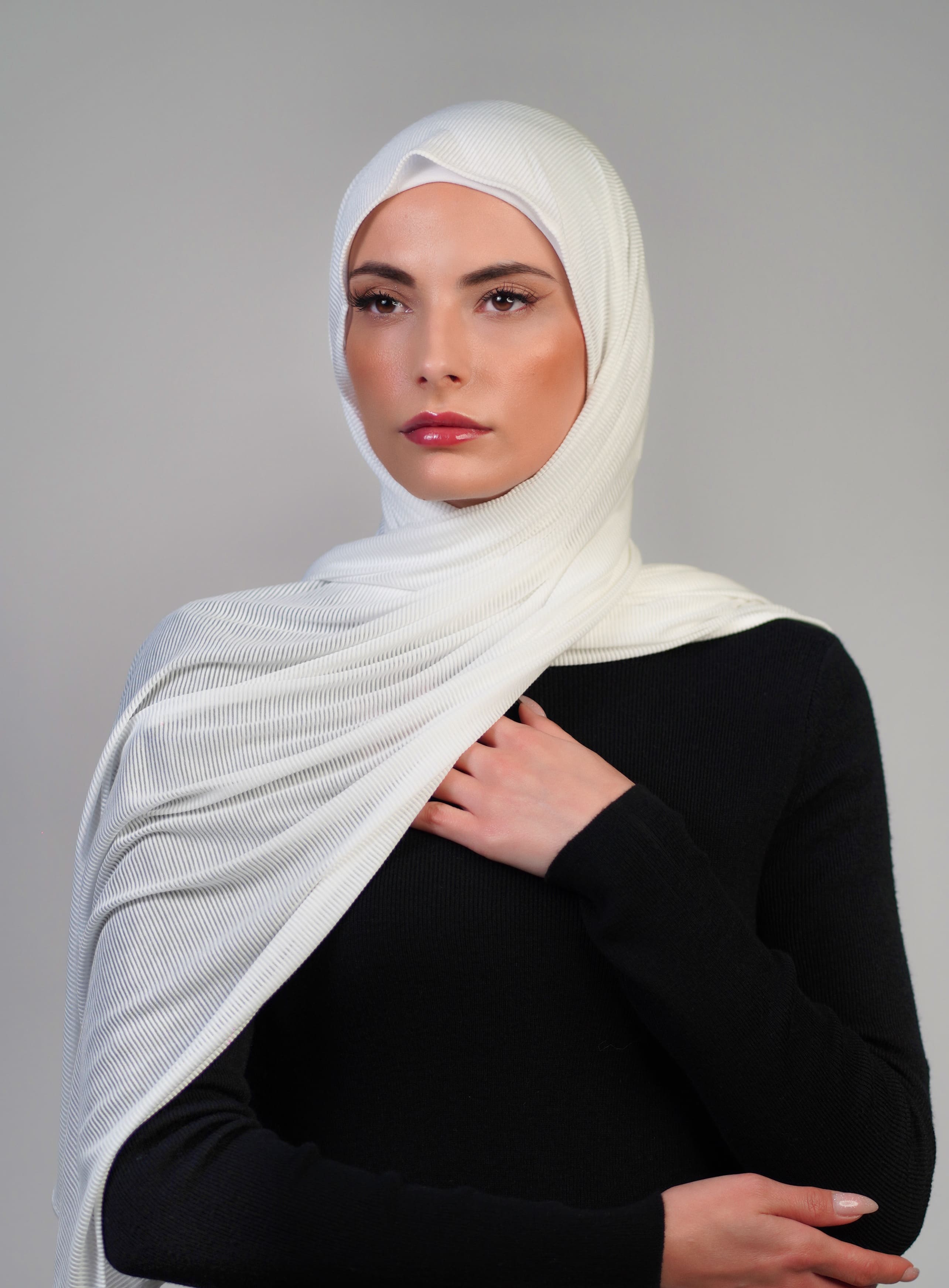 Striped Stretch Cotton  Voile