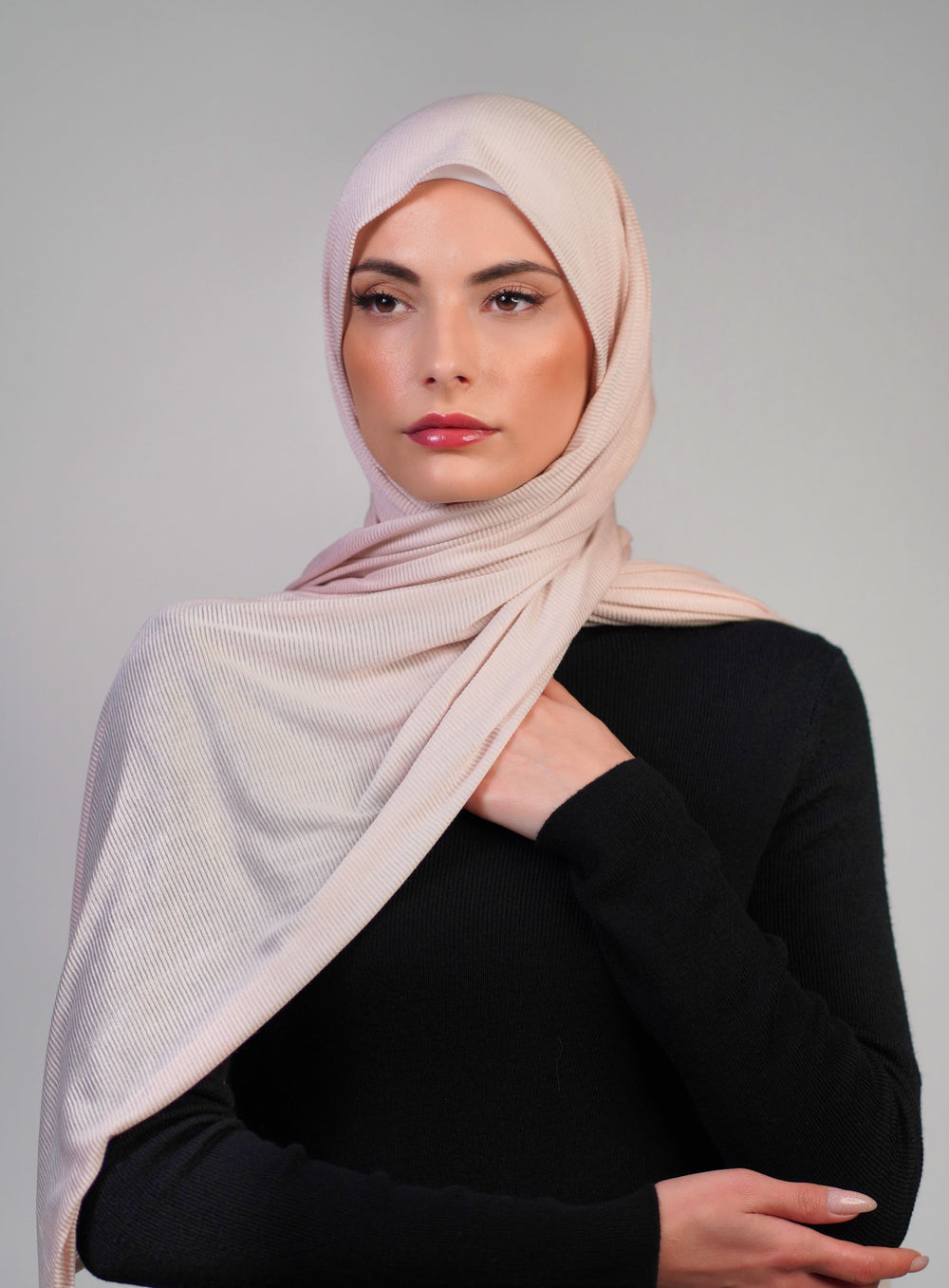 Striped Stretch Cotton  Voile