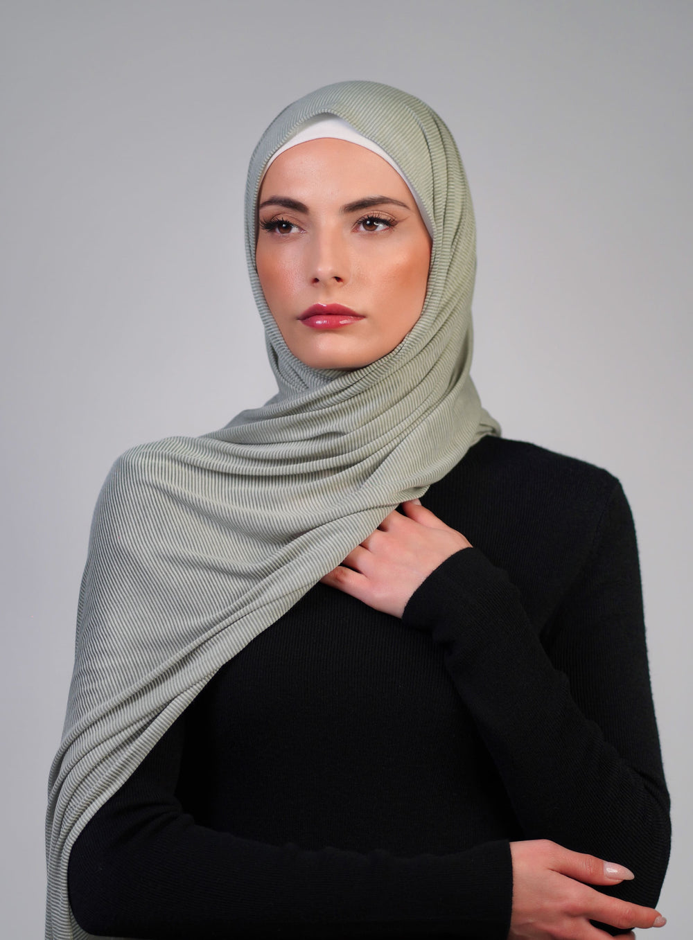 Striped Stretch Cotton  Voile