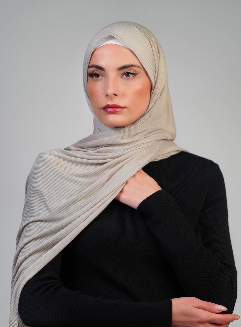 Striped Stretch Cotton  Voile