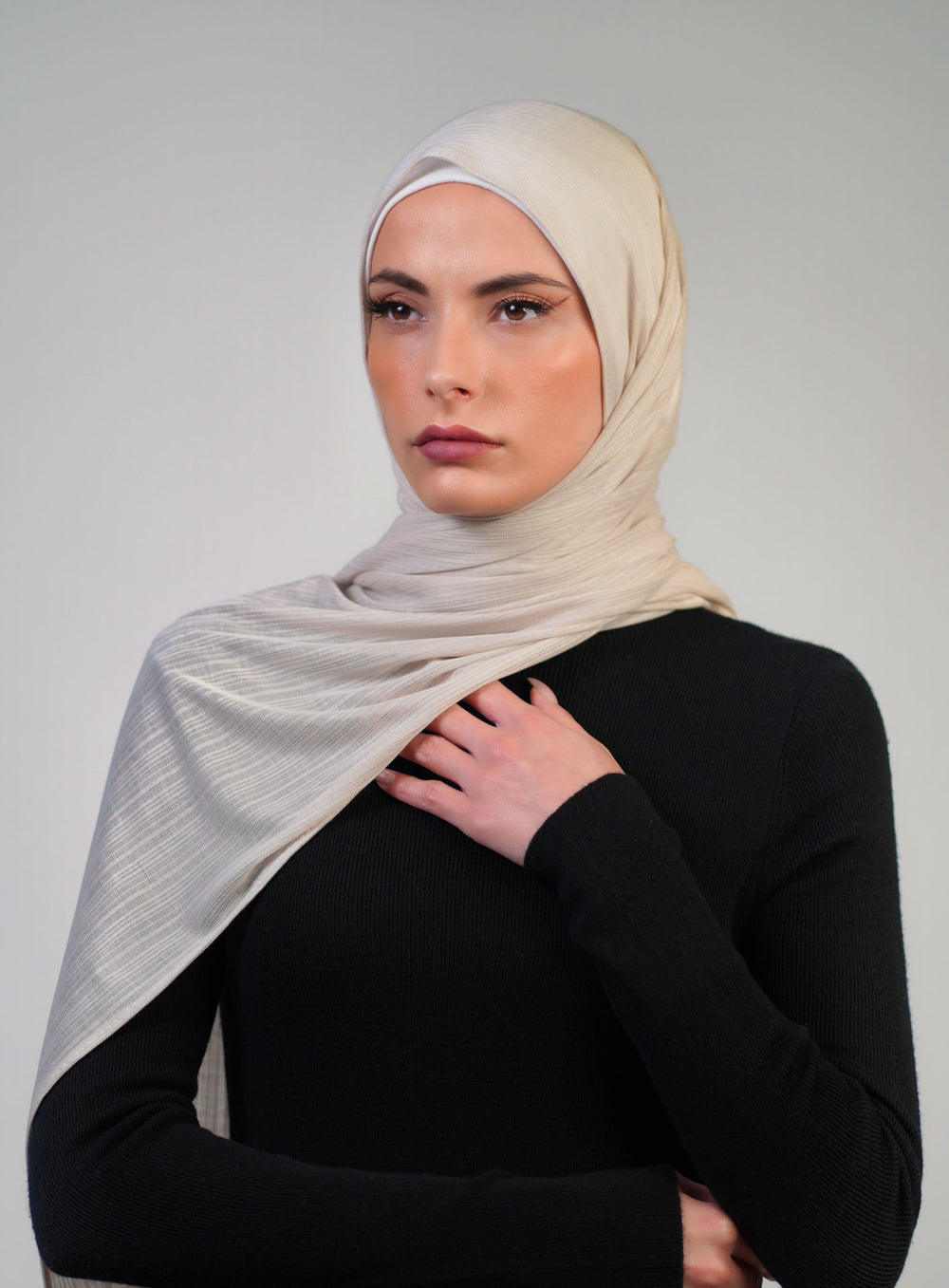 Patterned Stretch Cotton  Voile