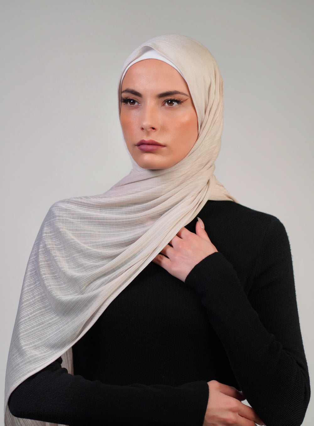 Patterned Stretch Cotton  Voile