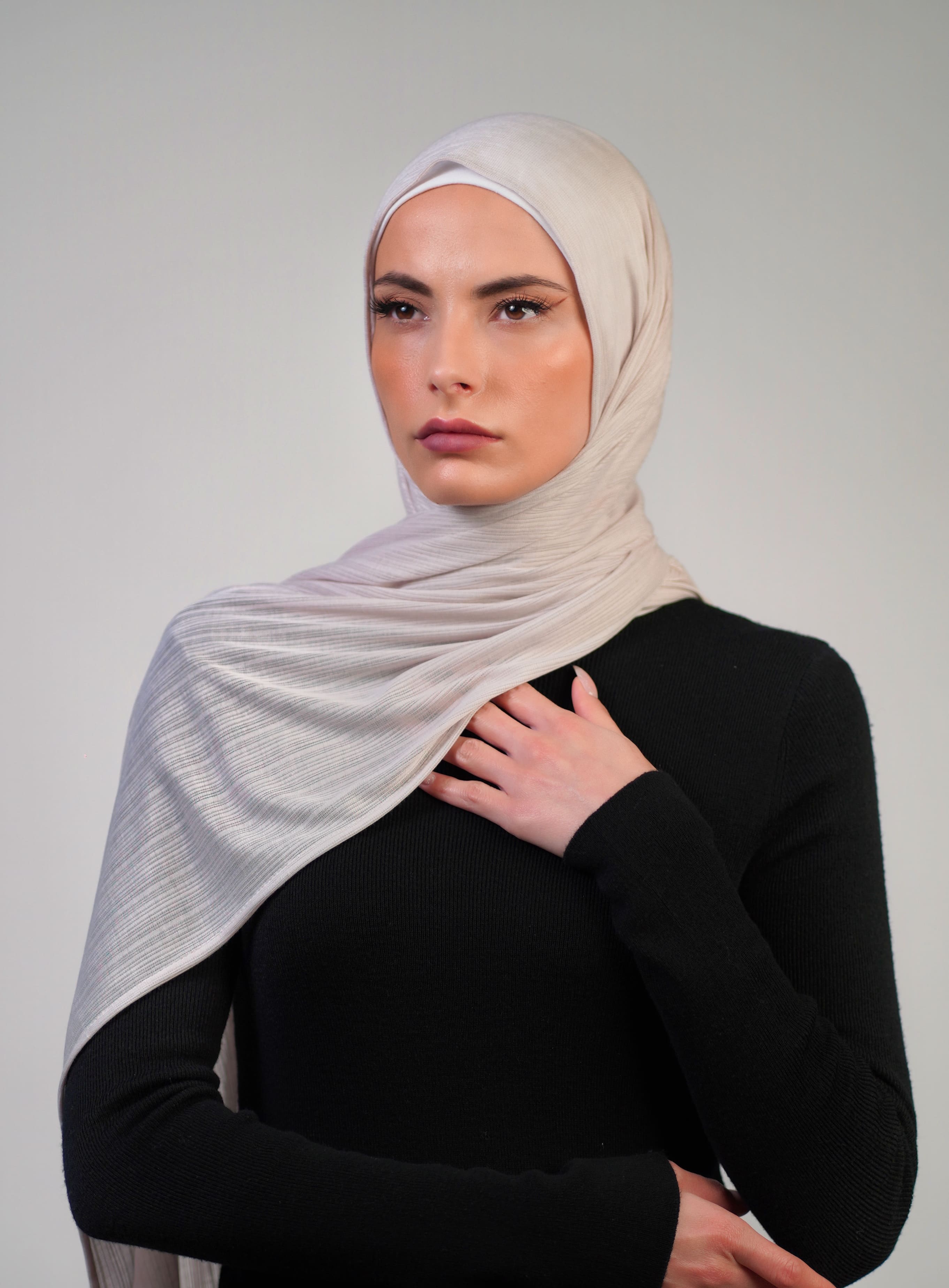 Patterned Stretch Cotton  Voile