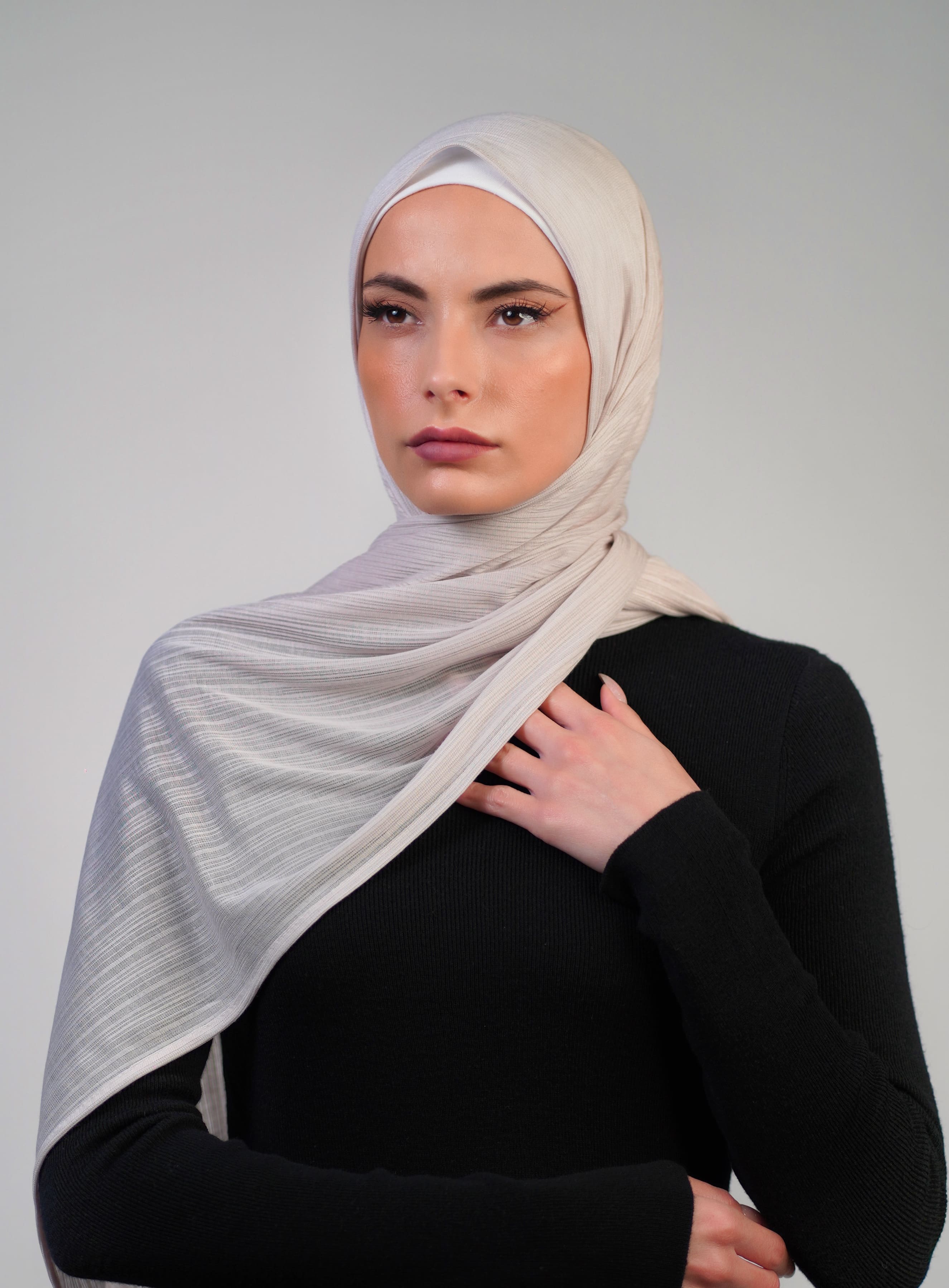 Patterned Stretch Cotton  Voile