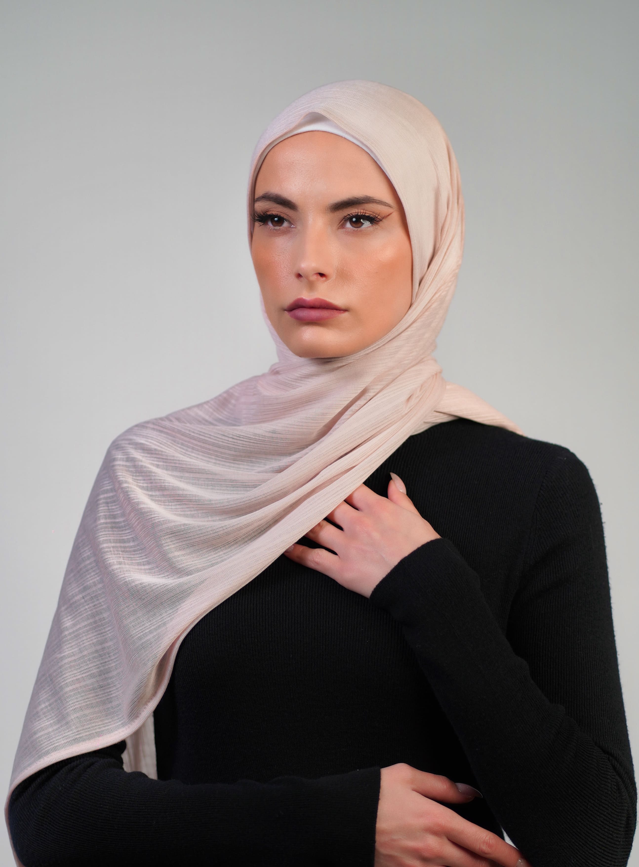 Patterned Stretch Cotton  Voile