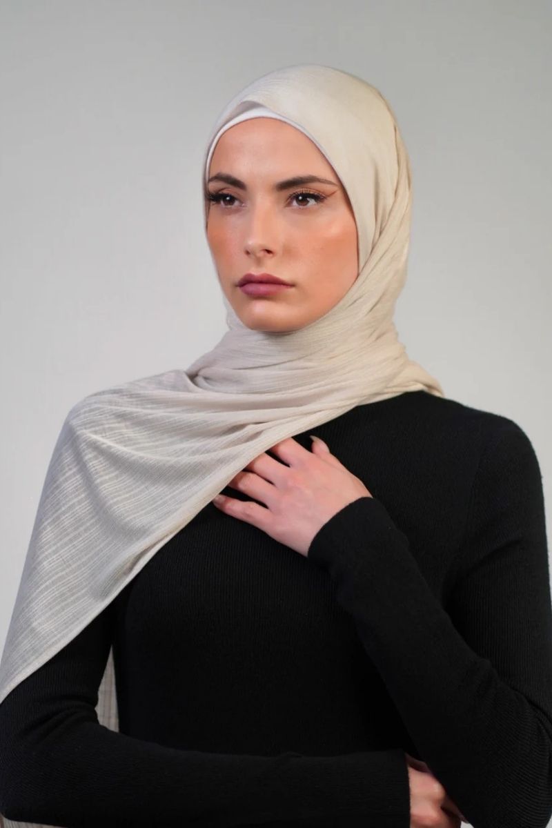 Patterned Stretch Cotton  Voile