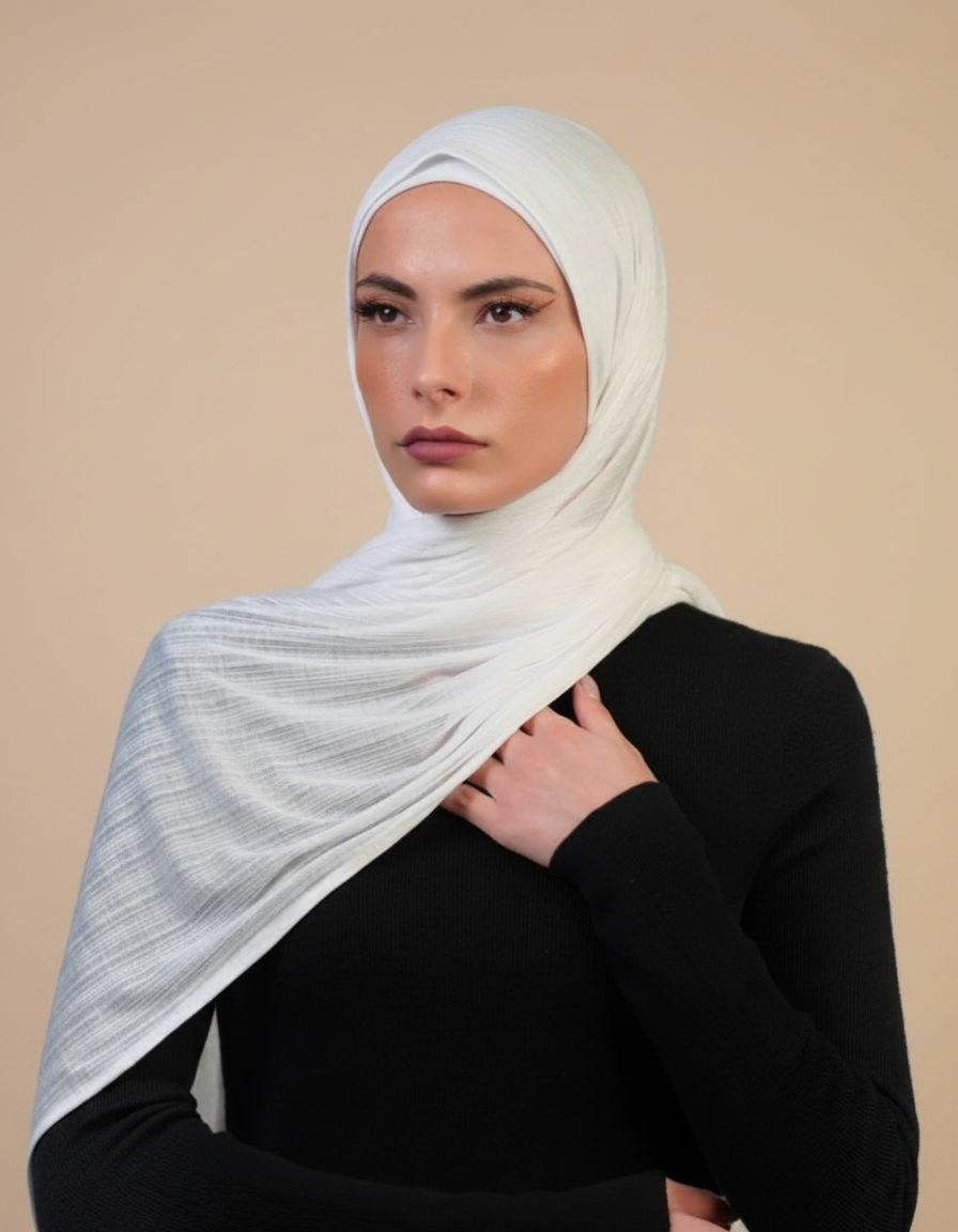Patterned Stretch Cotton  Voile