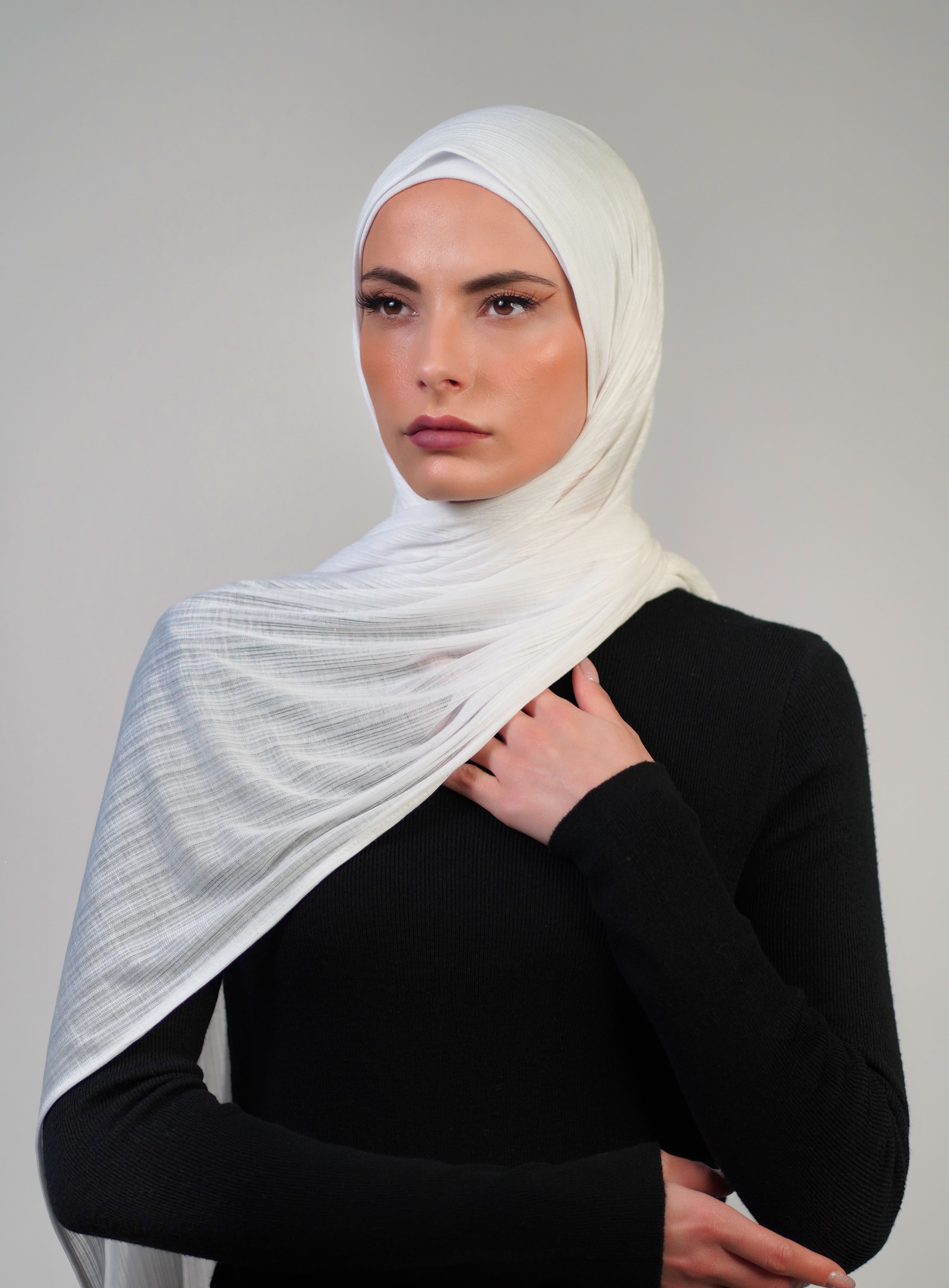 Patterned Stretch Cotton  Voile