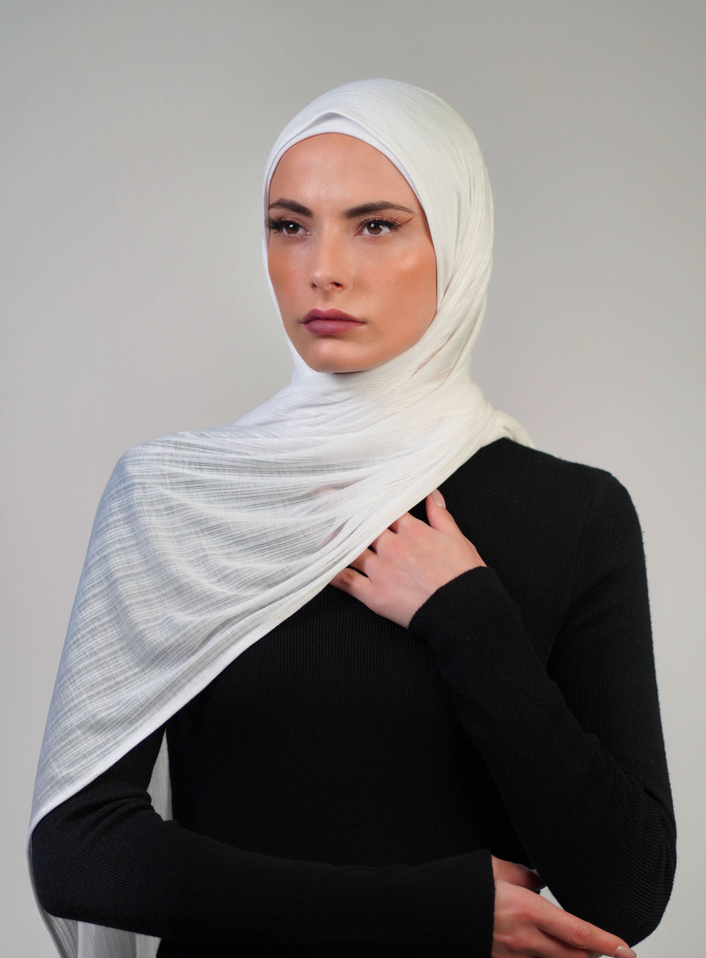 Patterned Stretch Cotton  Voile