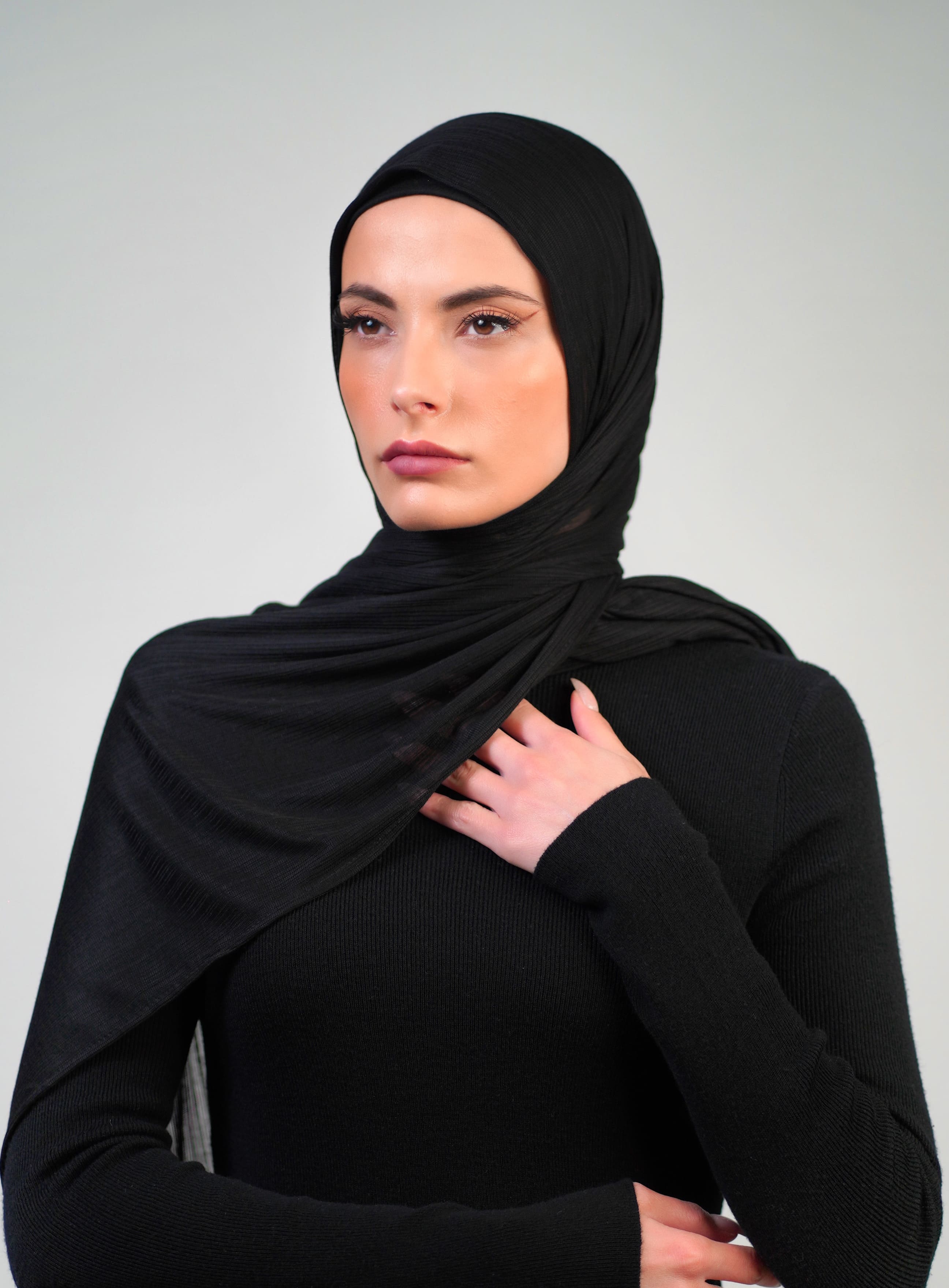 Patterned Stretch Cotton  Voile