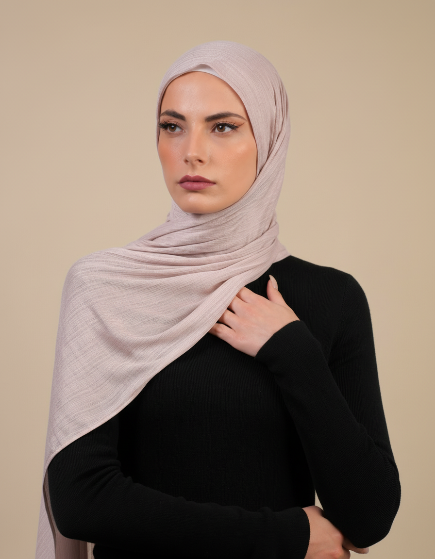 Patterned Stretch Cotton  Voile