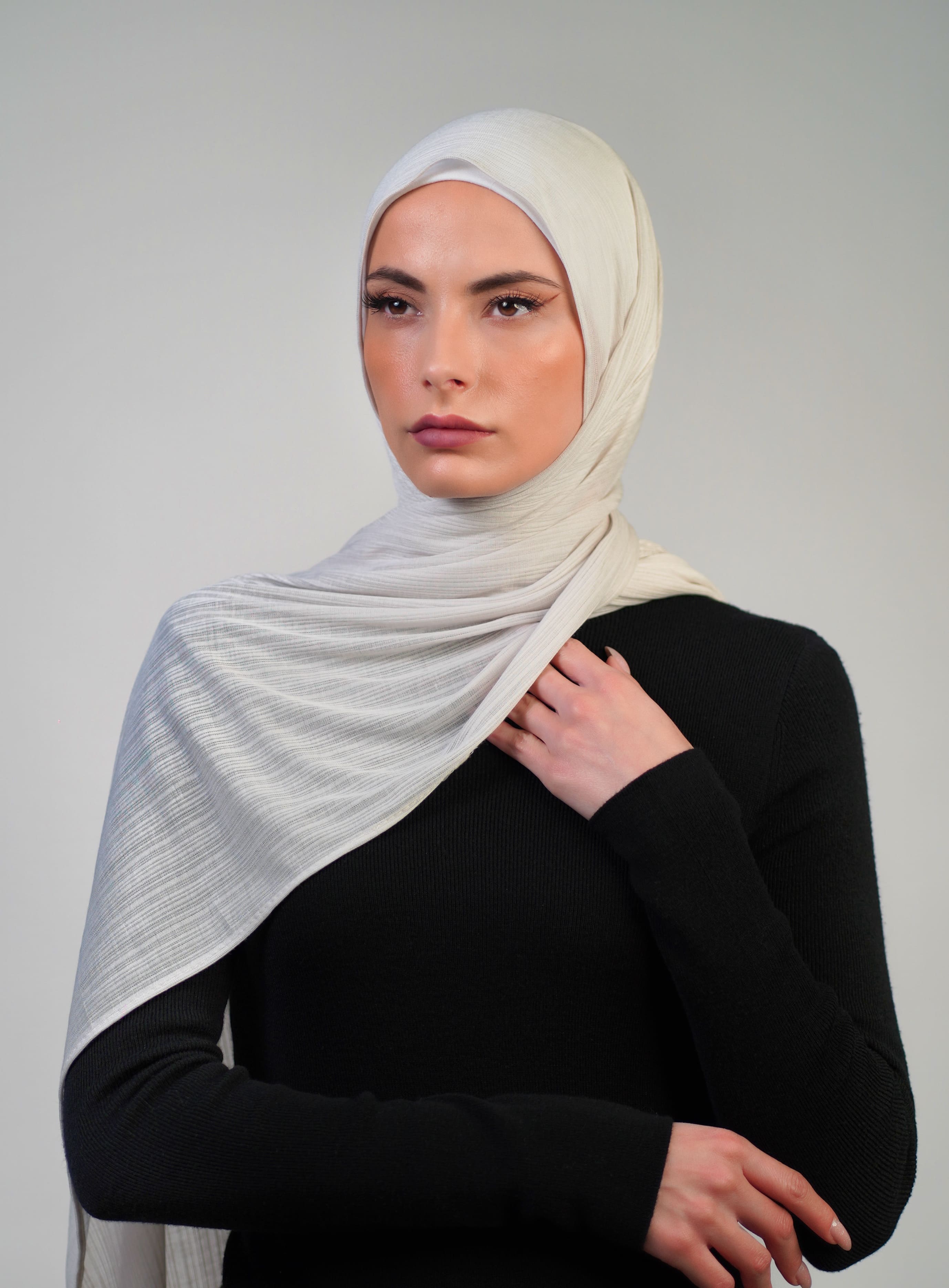 Patterned Stretch Cotton  Voile