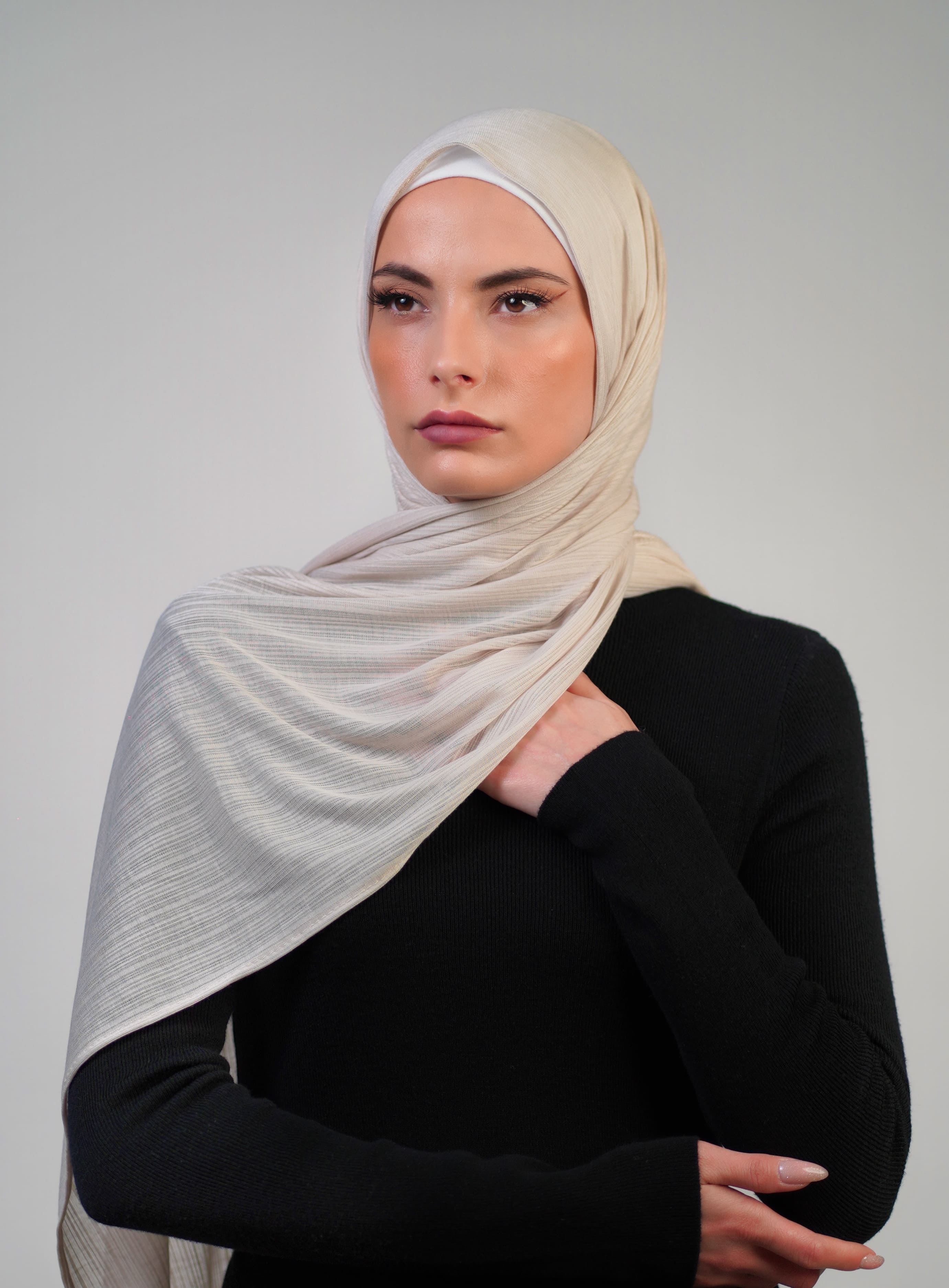 Patterned Stretch Cotton  Voile