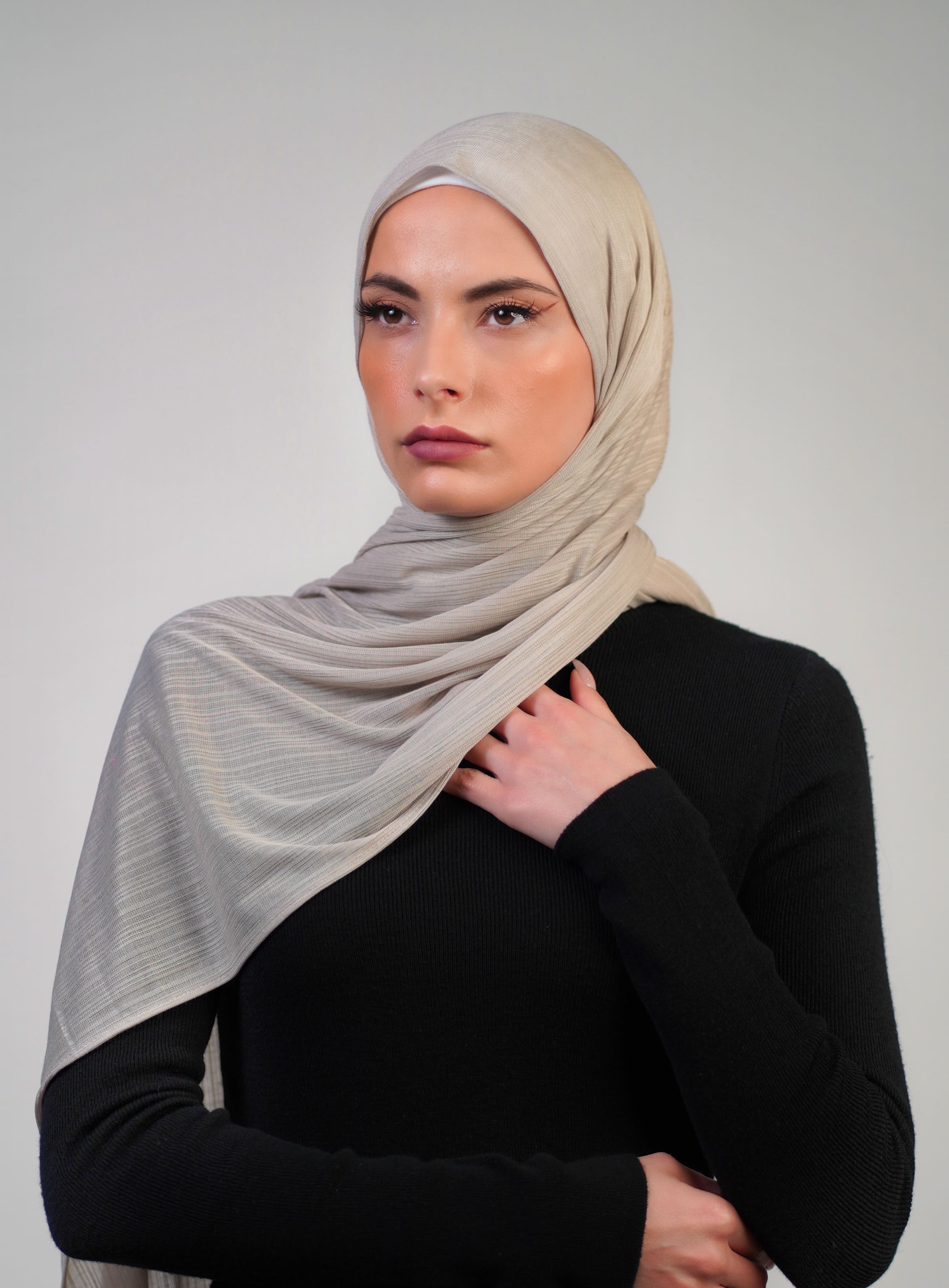 Patterned Stretch Cotton  Voile