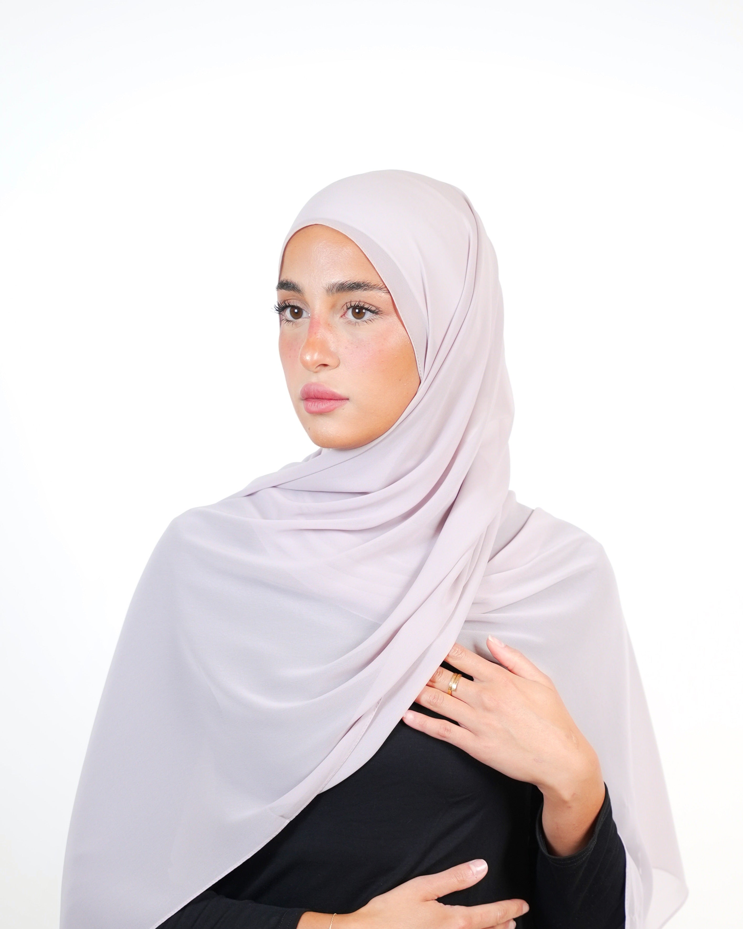 حجاب شيفون سادة أساسي