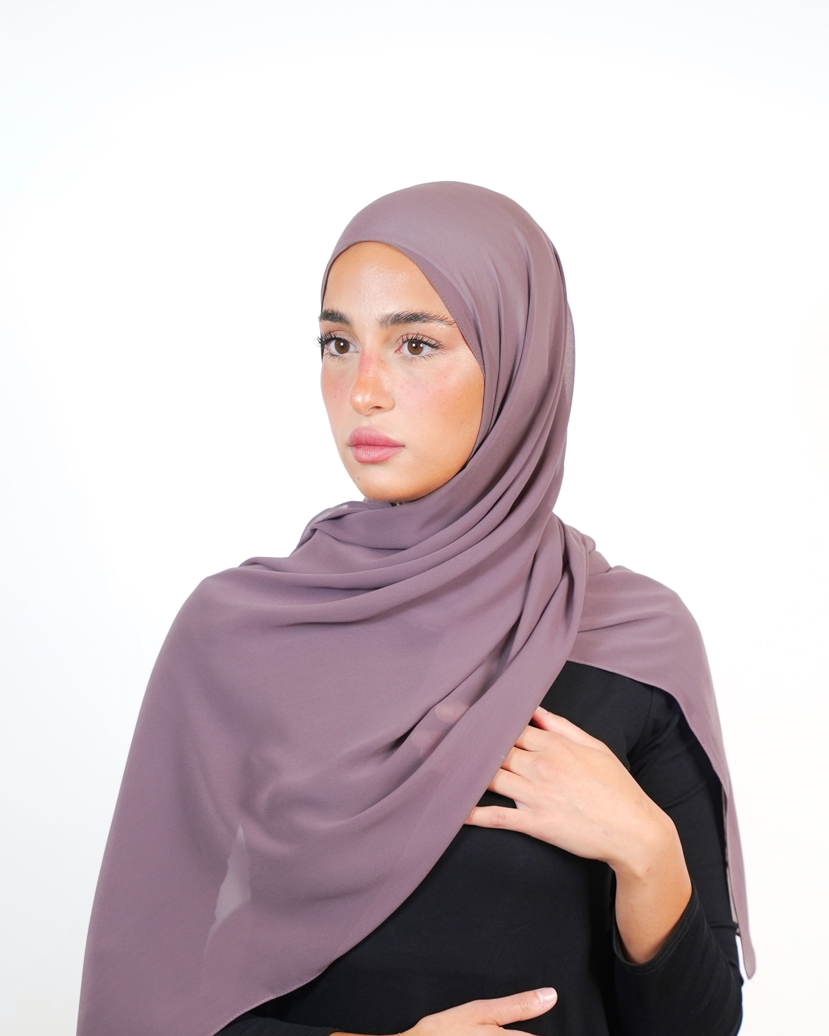 حجاب شيفون سادة أساسي