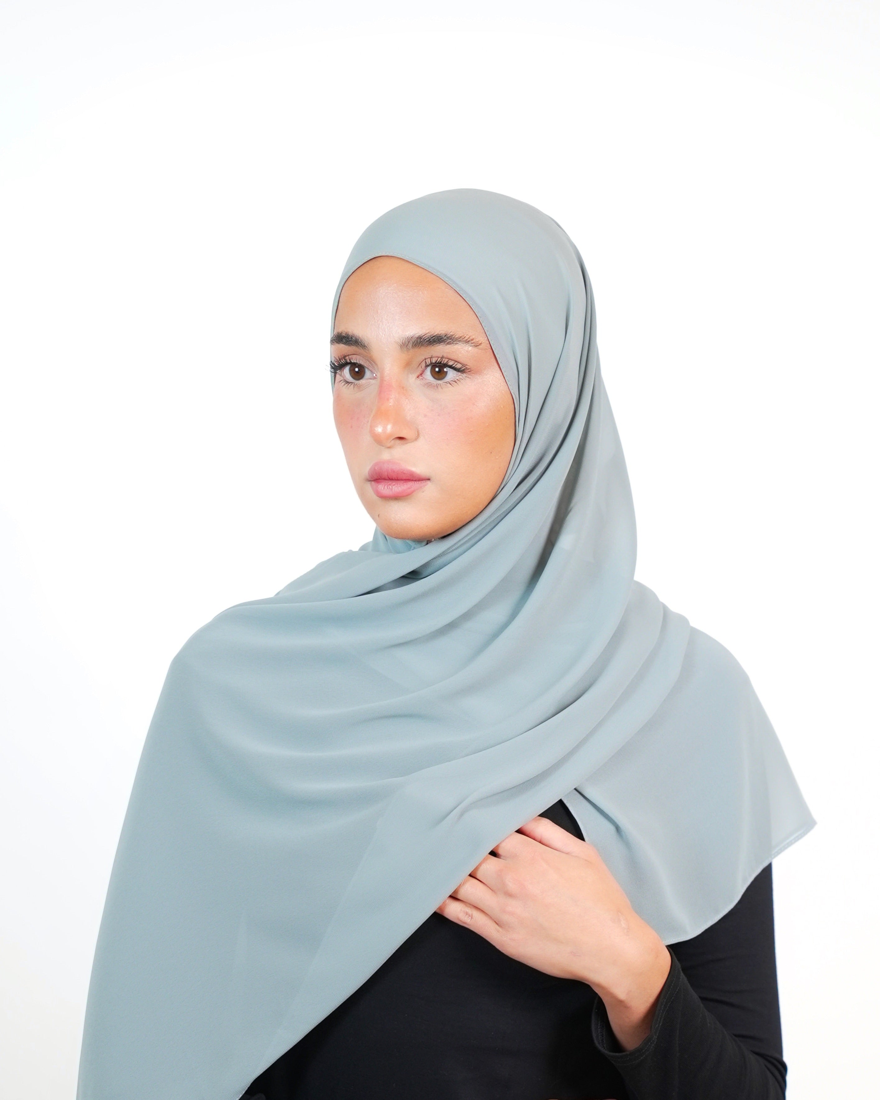 حجاب شيفون سادة أساسي