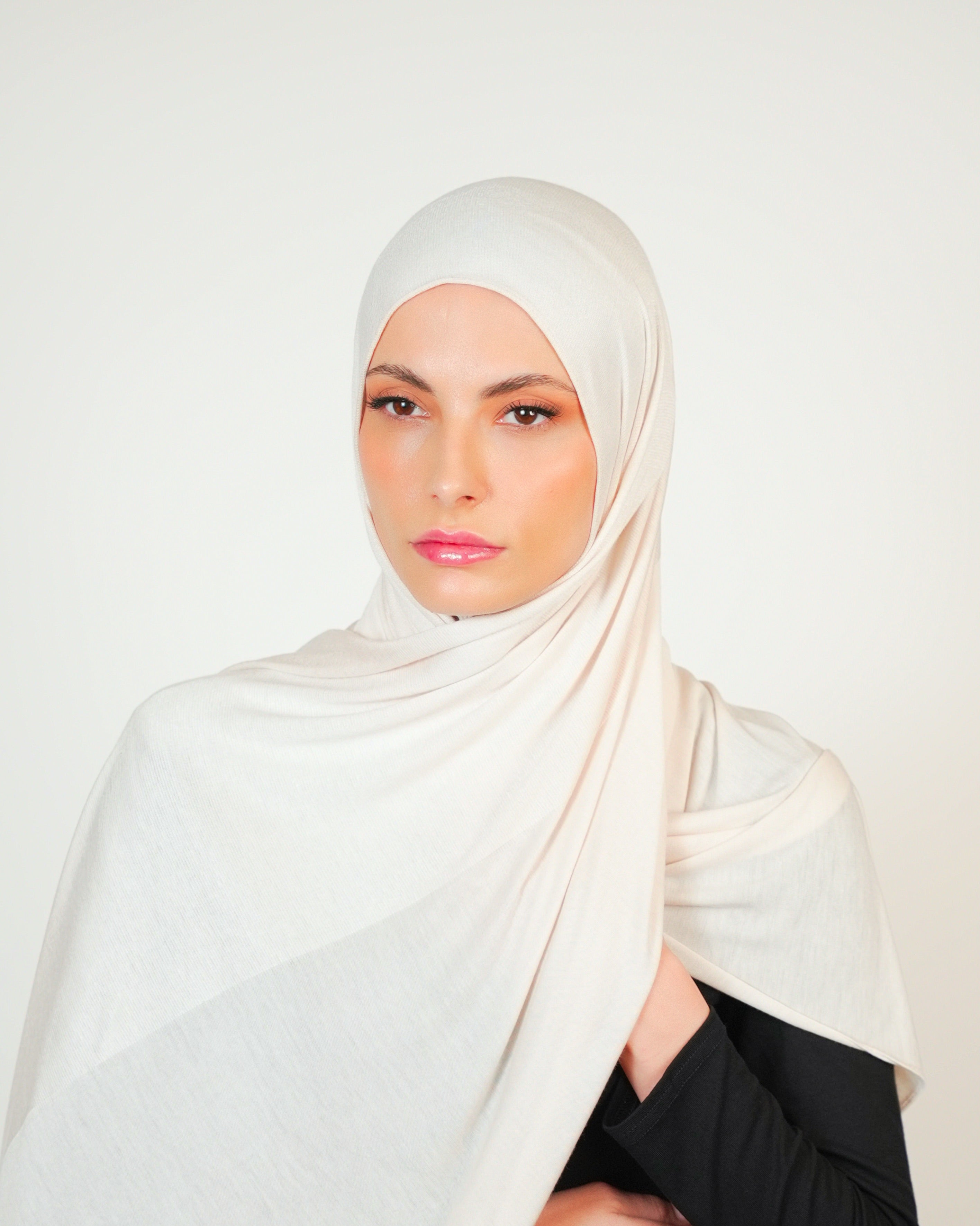 حجاب قطني مزدوج النمط