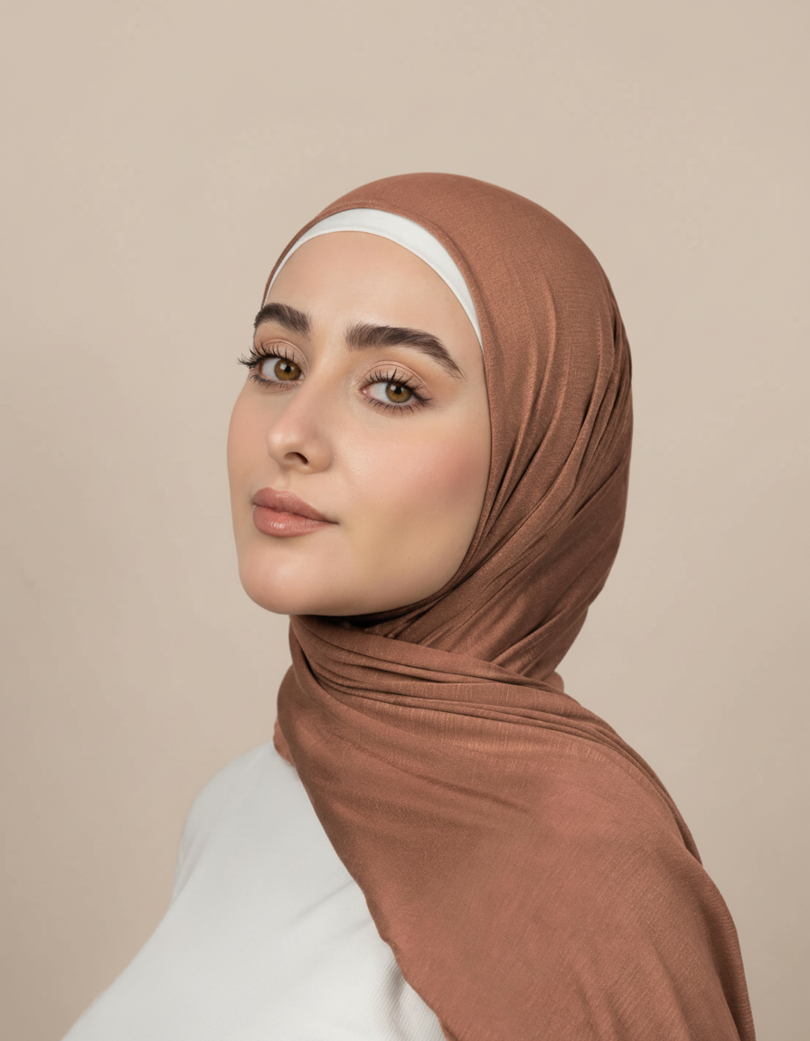 Georgine Viscose Rectangular Hijab – 185 × 80 cm  Voile