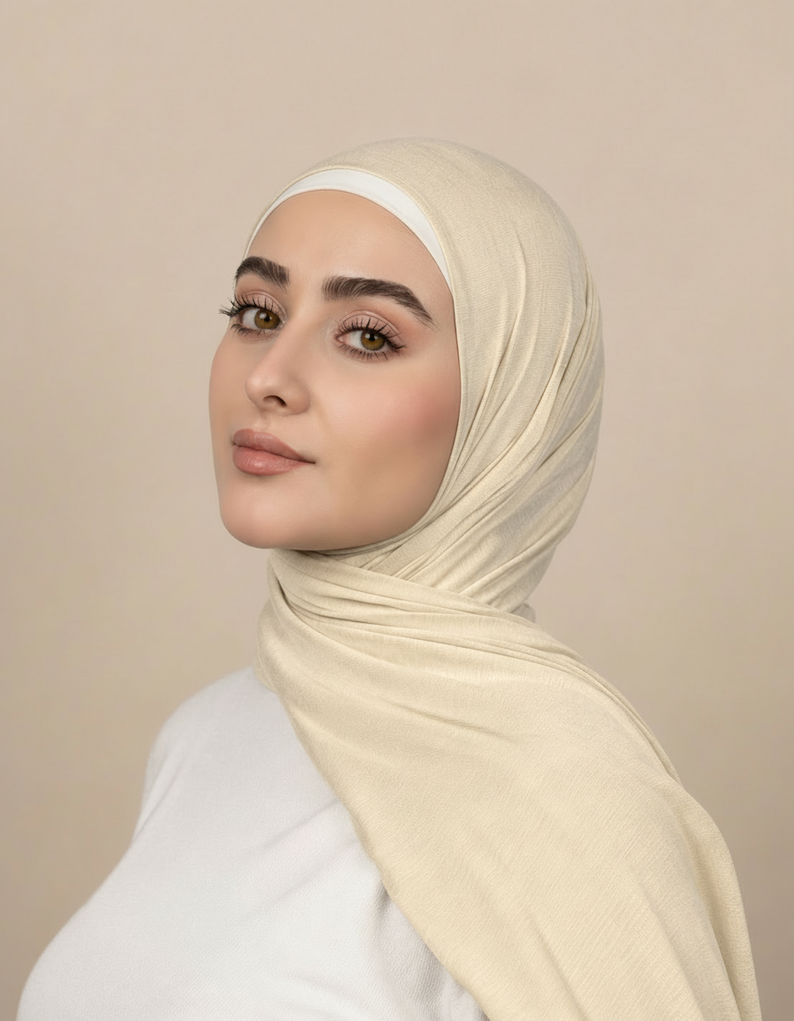 Georgine Viscose Rectangular Hijab – 185 × 80 cm  Voile