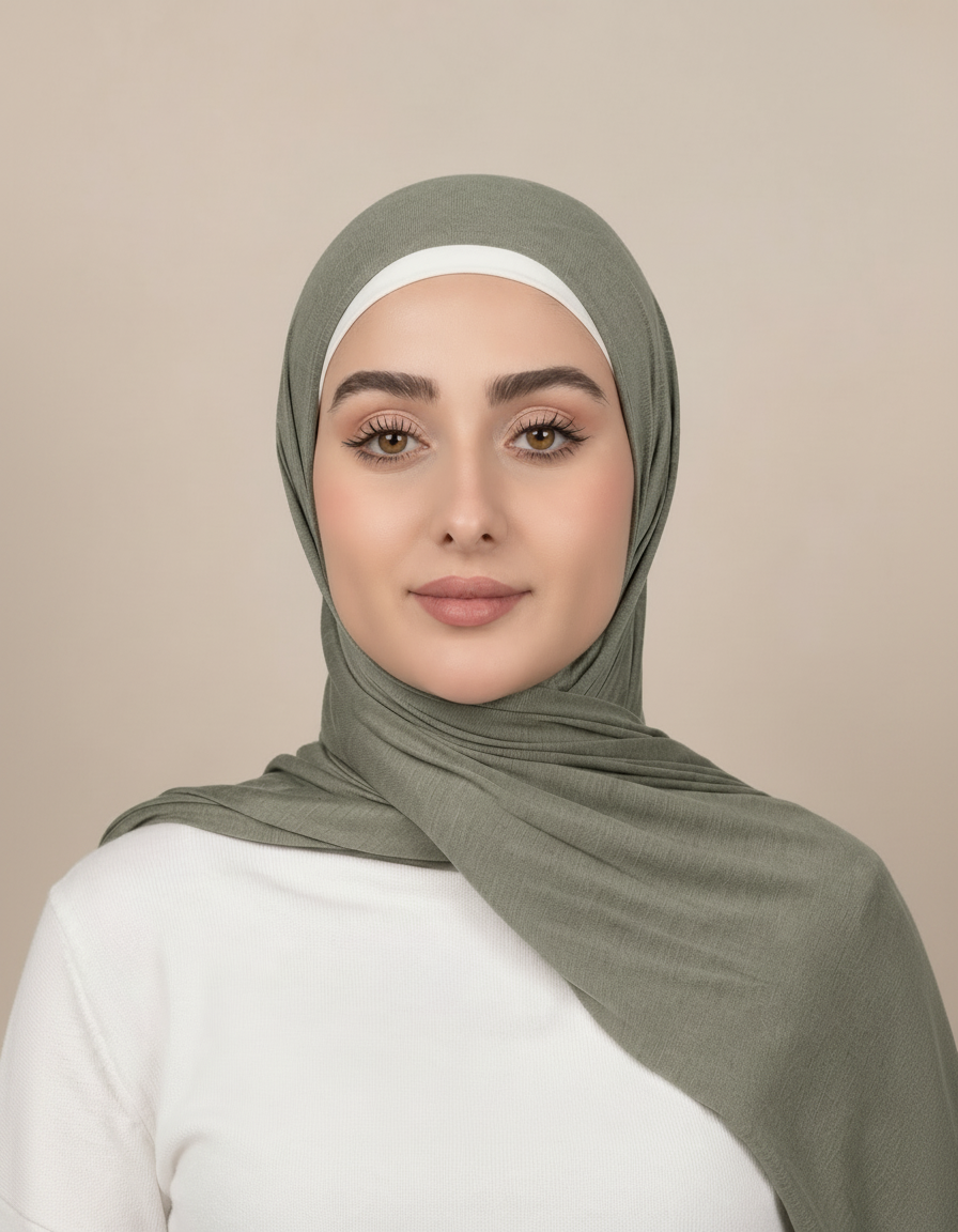 Georgine Viscose Rectangular Hijab – 185 × 80 cm  Voile