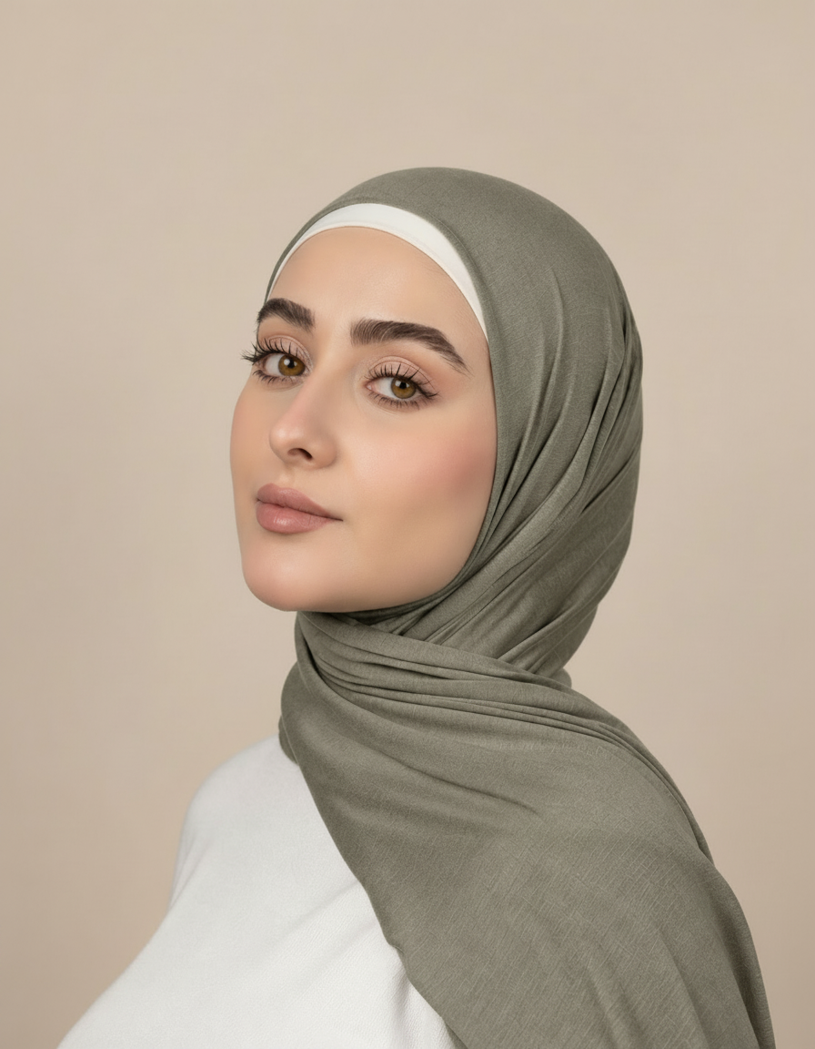 Georgine Viscose Rectangular Hijab – 185 × 80 cm  Voile