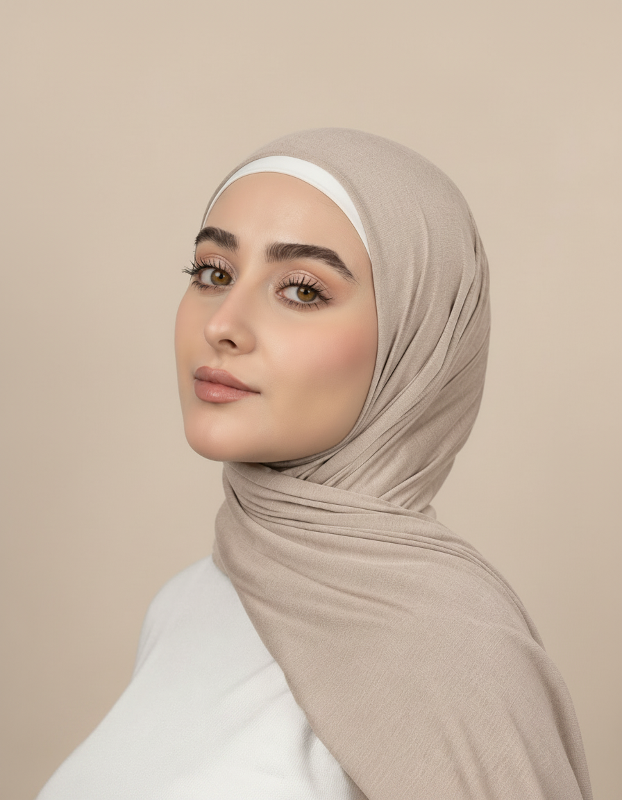 Georgine Viscose Rectangular Hijab – 185 × 80 cm  Voile