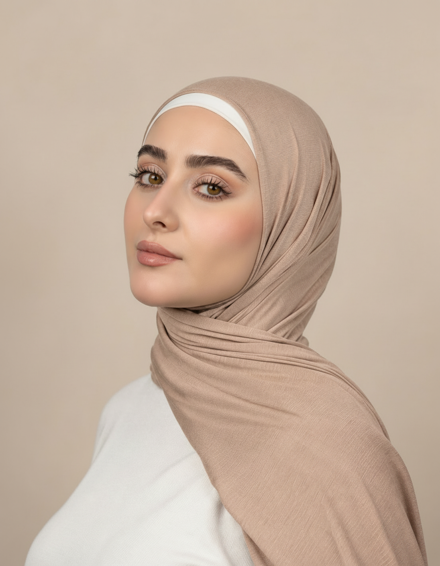 Georgine Viscose Rectangular Hijab – 185 × 80 cm  Voile