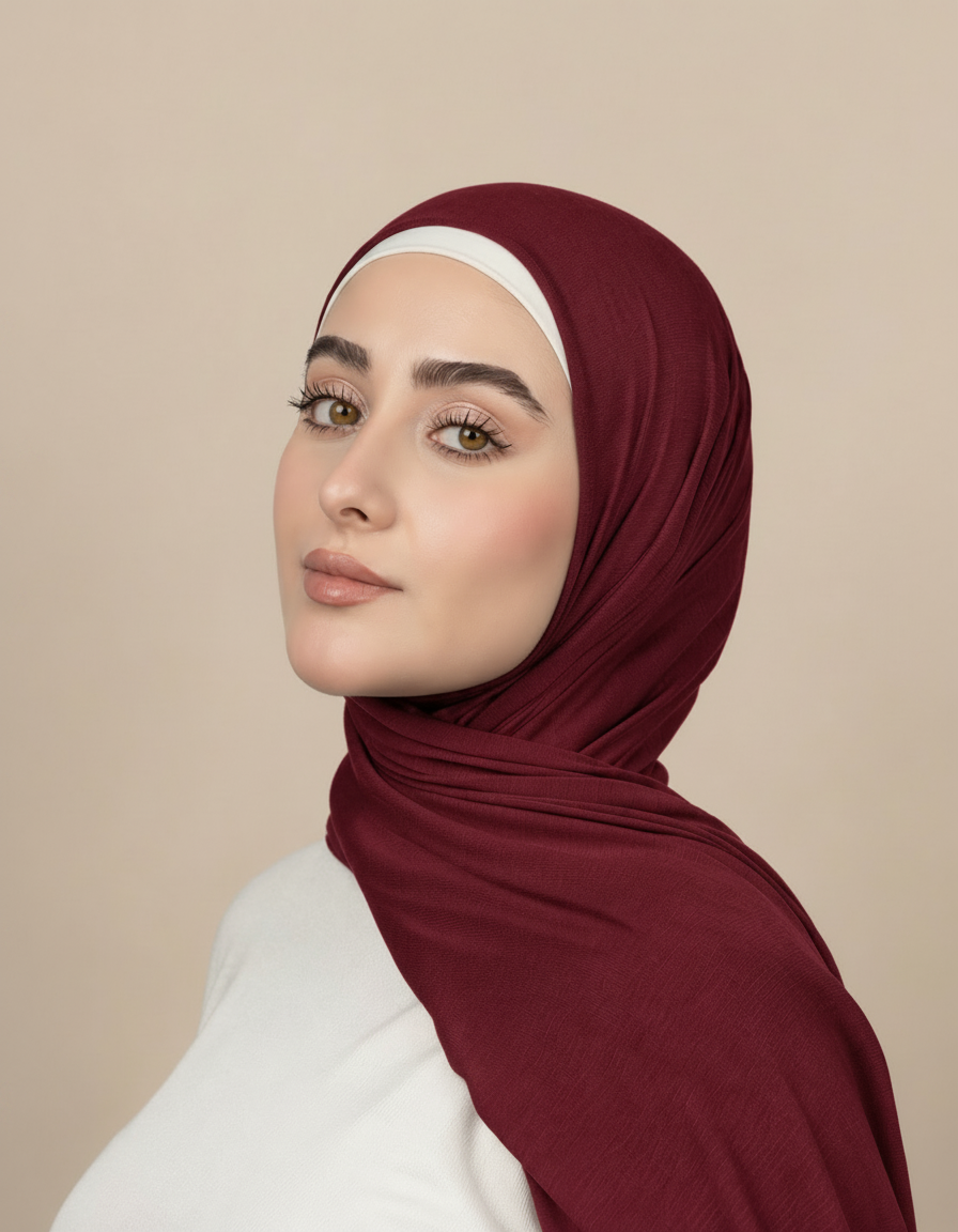 Georgine Viscose Rectangular Hijab – 185 × 80 cm  Voile