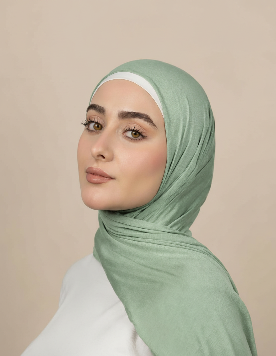Georgine Viscose Rectangular Hijab – 185 × 80 cm  Voile