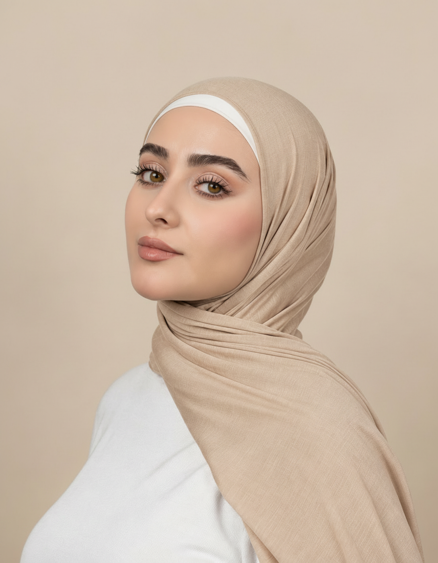Georgine Viscose Rectangular Hijab – 185 × 80 cm  Voile
