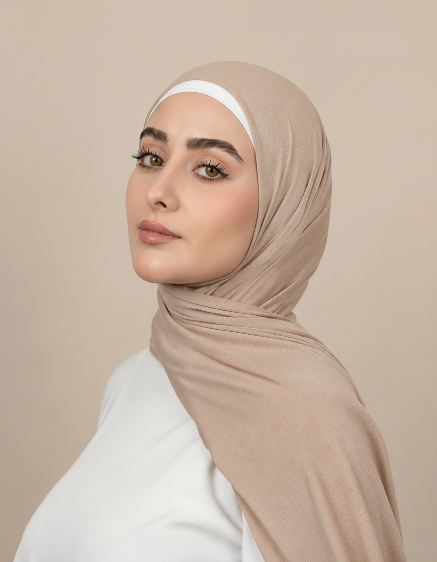 Georgine Viscose Rectangular Hijab – 185 × 80 cm  Voile