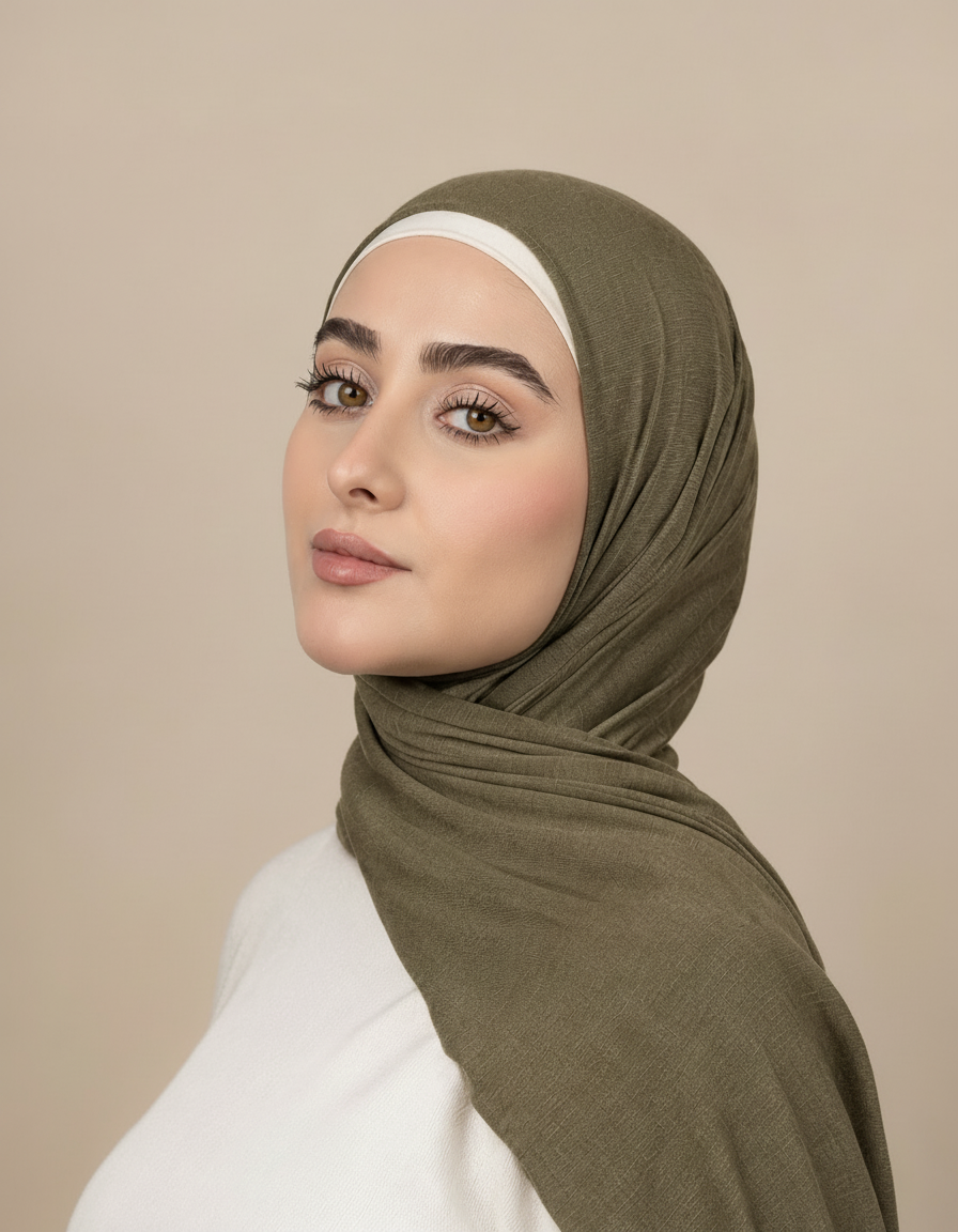 Georgine Viscose Rectangular Hijab – 185 × 80 cm  Voile