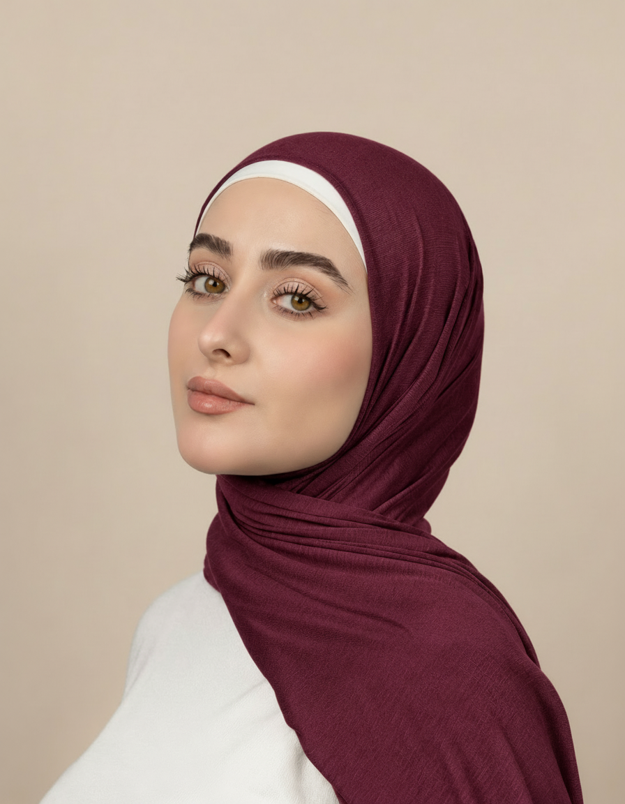 Georgine Viscose Rectangular Hijab – 185 × 80 cm  Voile