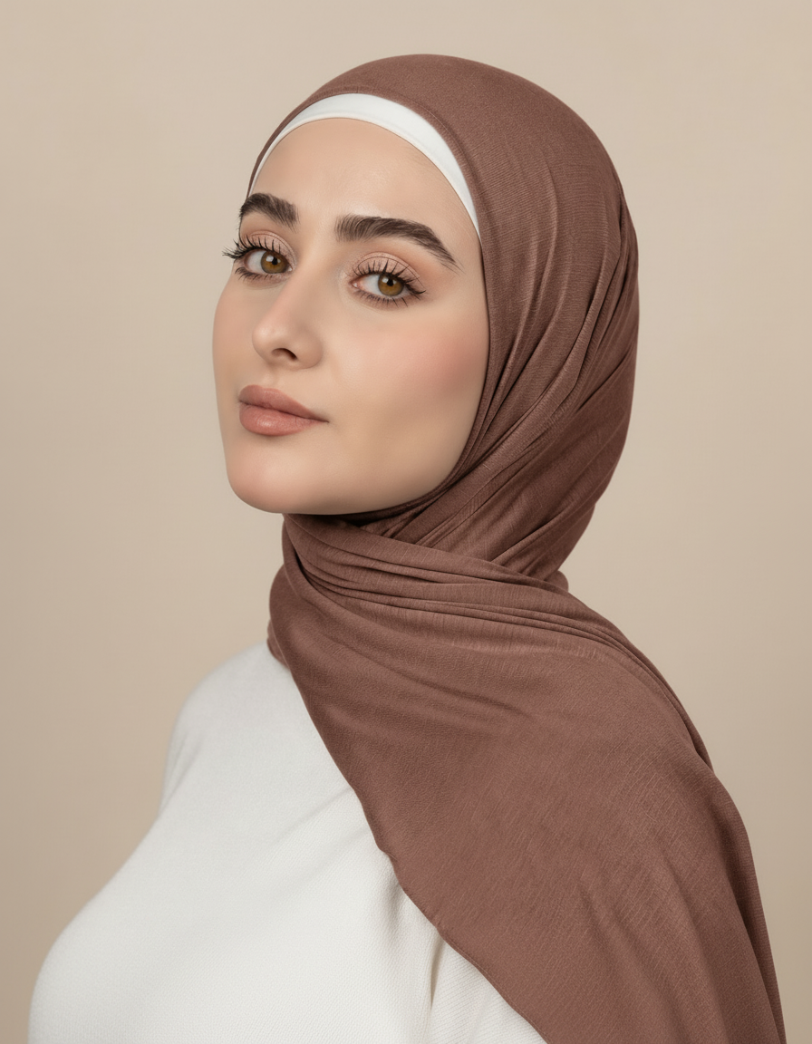 Georgine Viscose Rectangular Hijab – 185 × 80 cm  Voile
