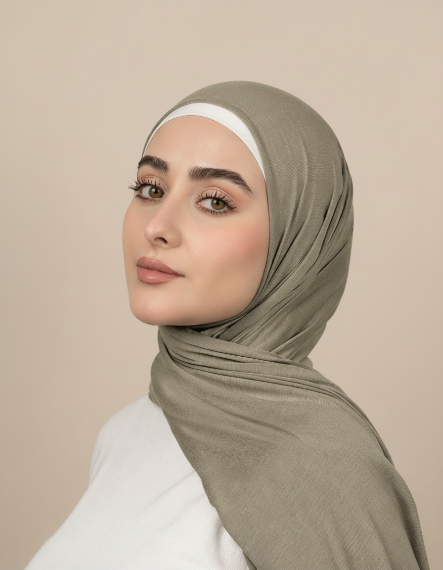 Georgine Viscose Rectangular Hijab – 185 × 80 cm  Voile
