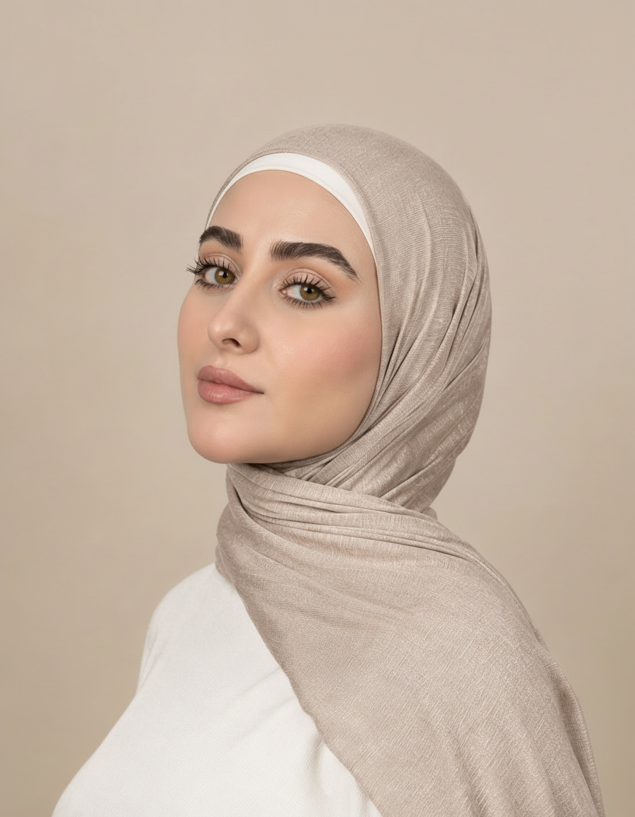 Georgine Viscose Rectangular Hijab – 185 × 80 cm  Voile