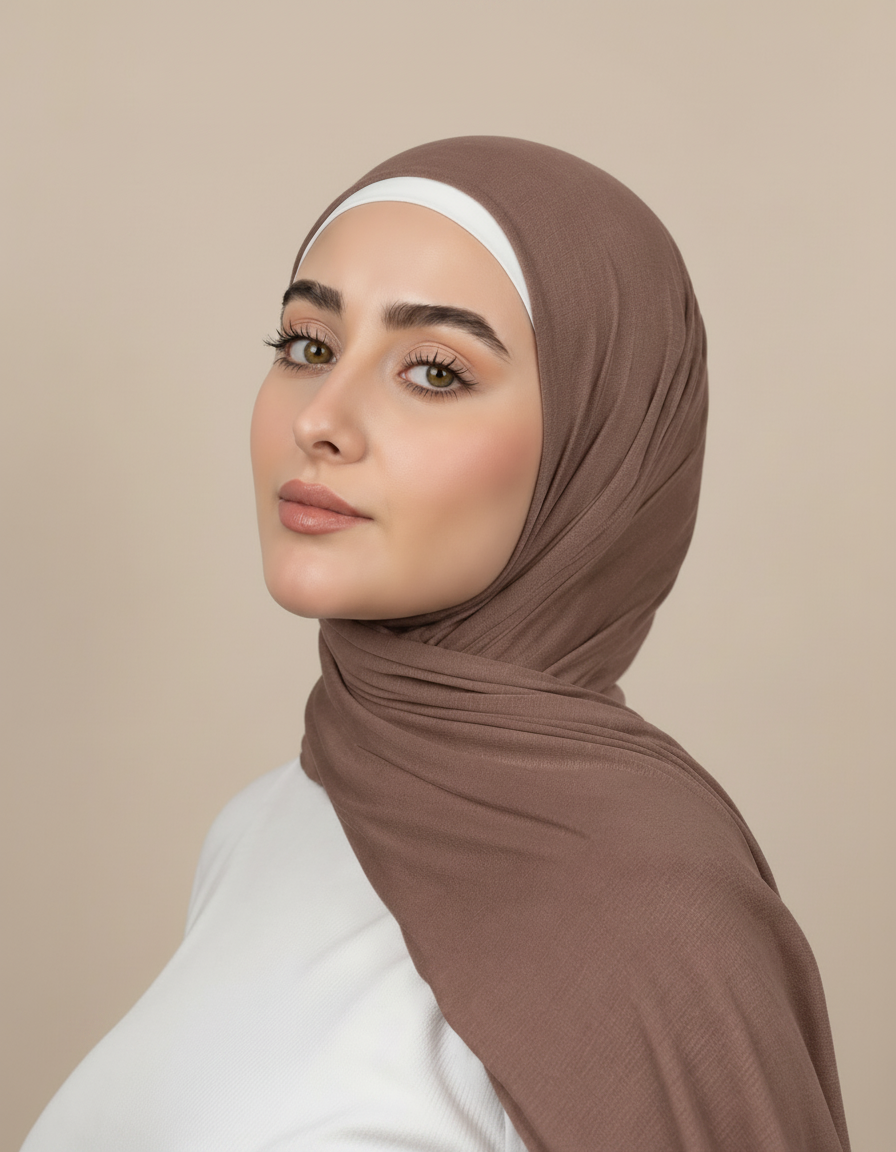 Georgine Viscose Rectangular Hijab – 185 × 80 cm  Voile