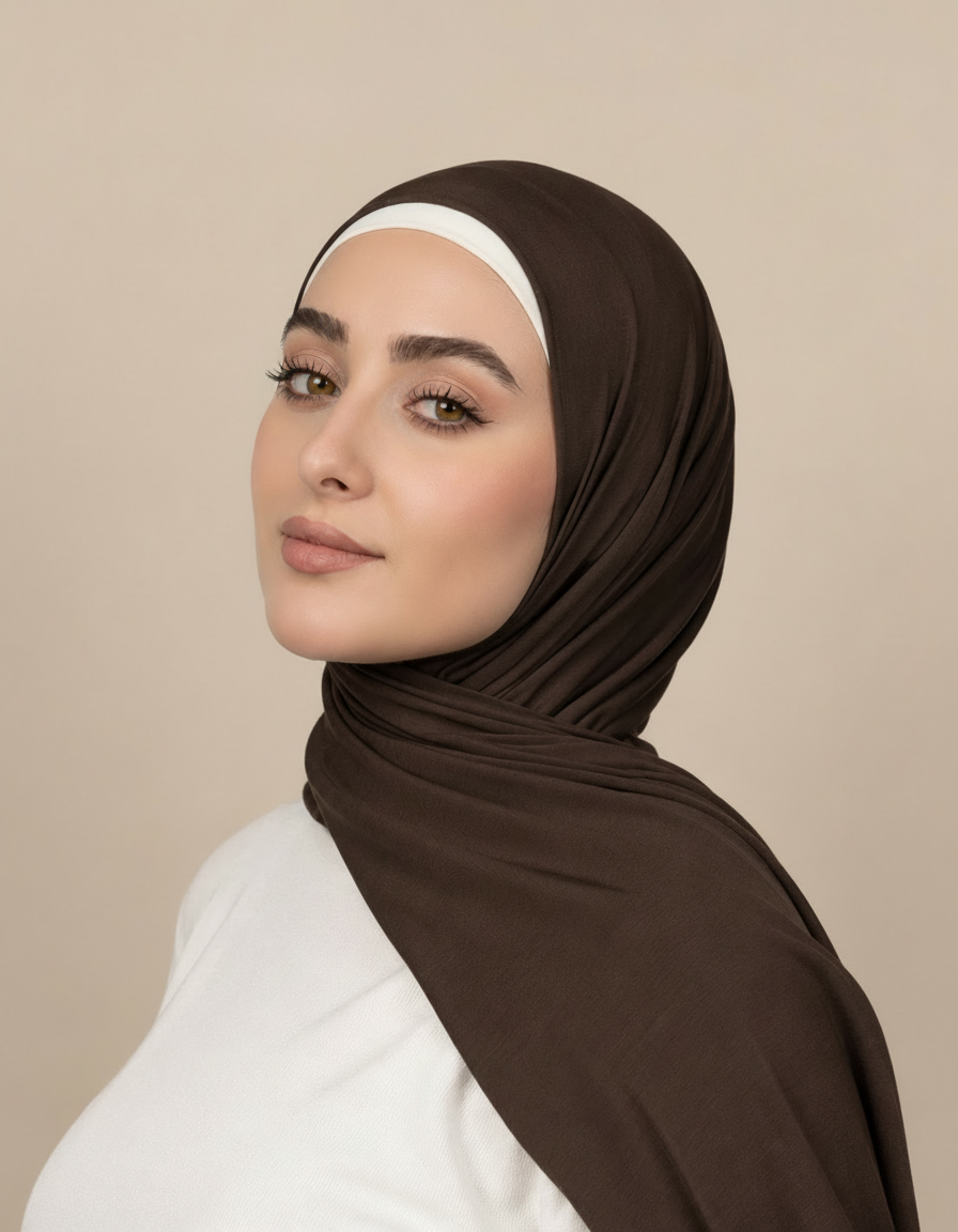 Georgine Viscose Rectangular Hijab – 185 × 80 cm  Voile
