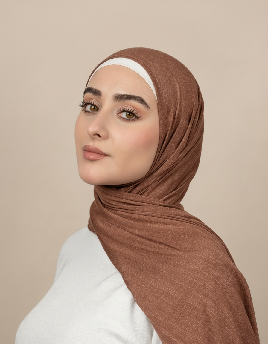 Georgine Viscose Rectangular Hijab – 185 × 80 cm  Voile