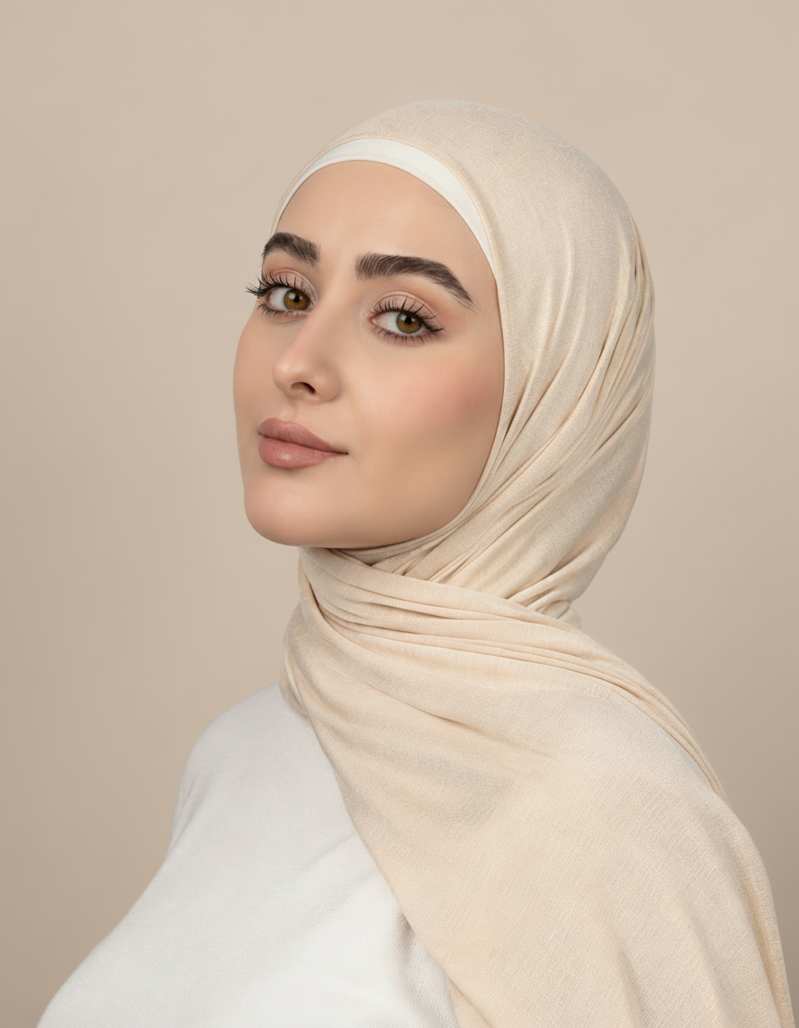 Georgine Viscose Rectangular Hijab – 185 × 80 cm  Voile