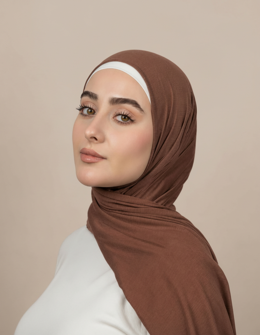 Georgine Viscose Rectangular Hijab – 185 × 80 cm  Voile