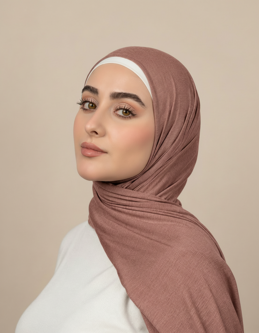 Georgine Viscose Rectangular Hijab – 185 × 80 cm  Voile