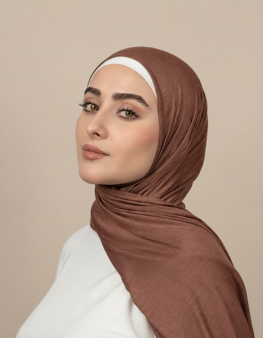 Georgine Viscose Rectangular Hijab – 185 × 80 cm  Voile
