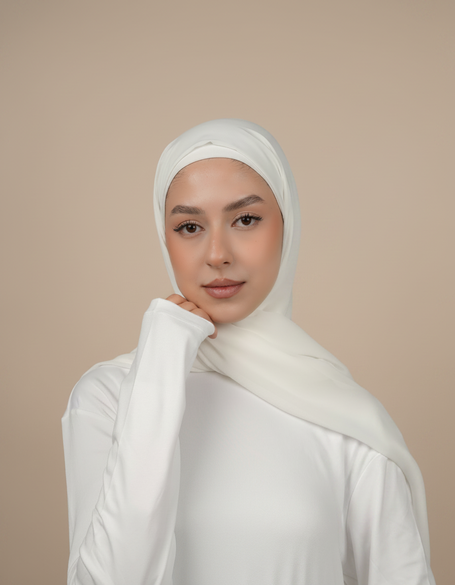 Double Pattern Chiffon Hijab  Voile
